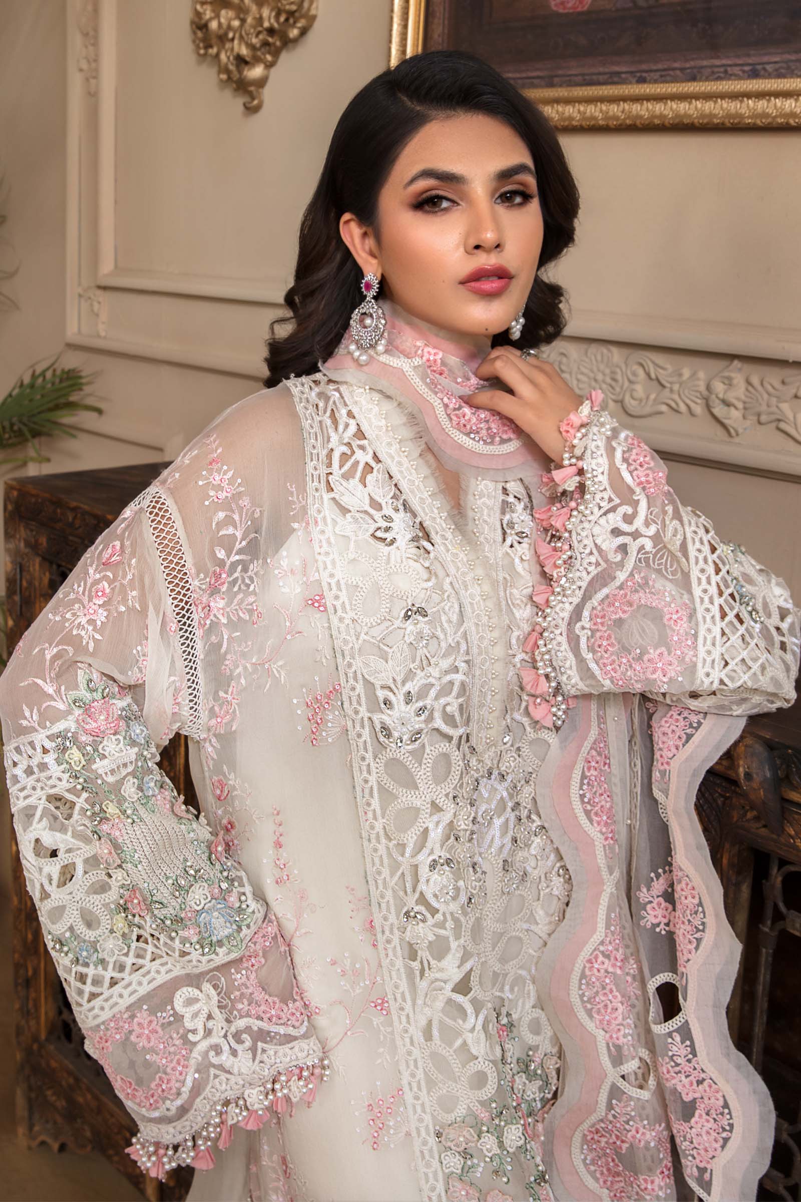 Unstitched MBROIDERED - Off White BD-2604 - Image 5