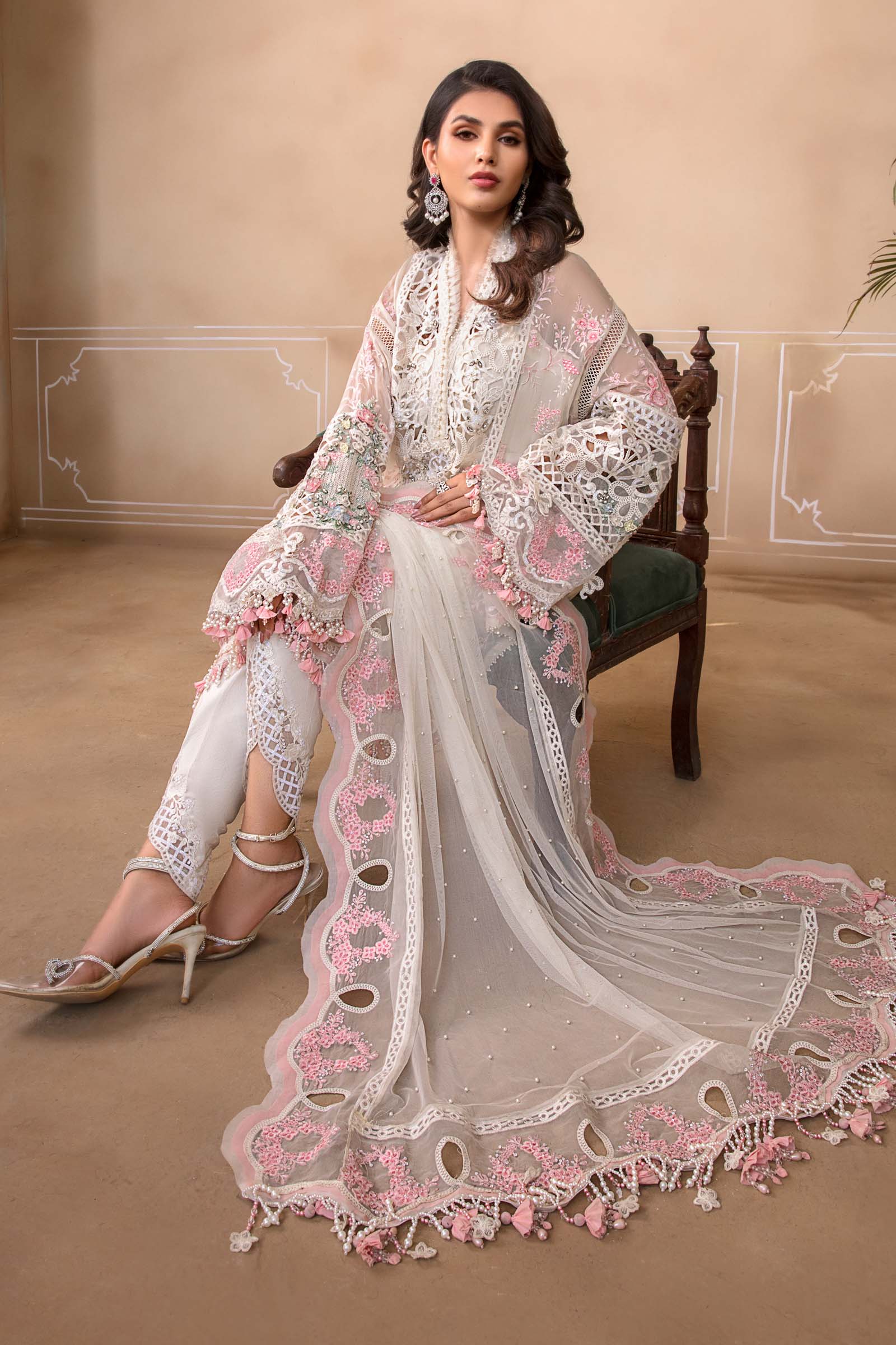 Unstitched MBROIDERED - Off White BD-2604 - Image 6