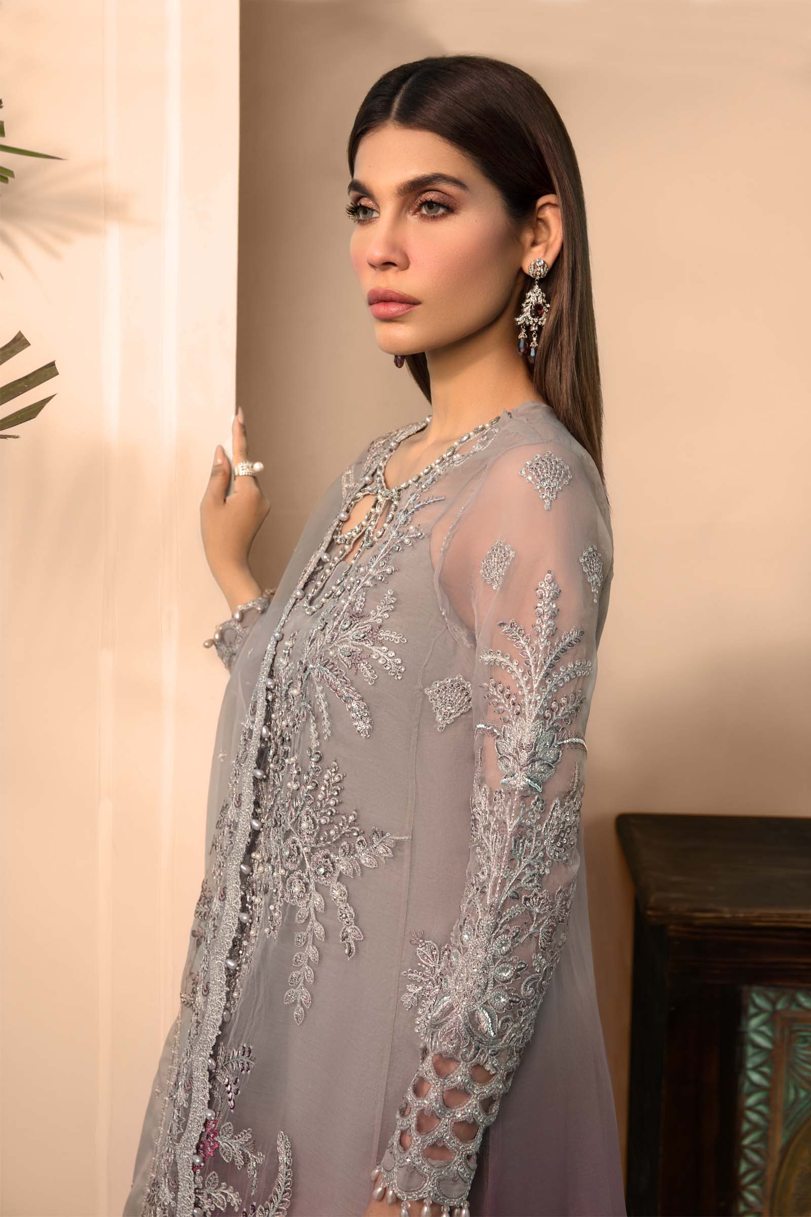 Unstitched MBROIDERED - Plum BD-2605 - Image 5