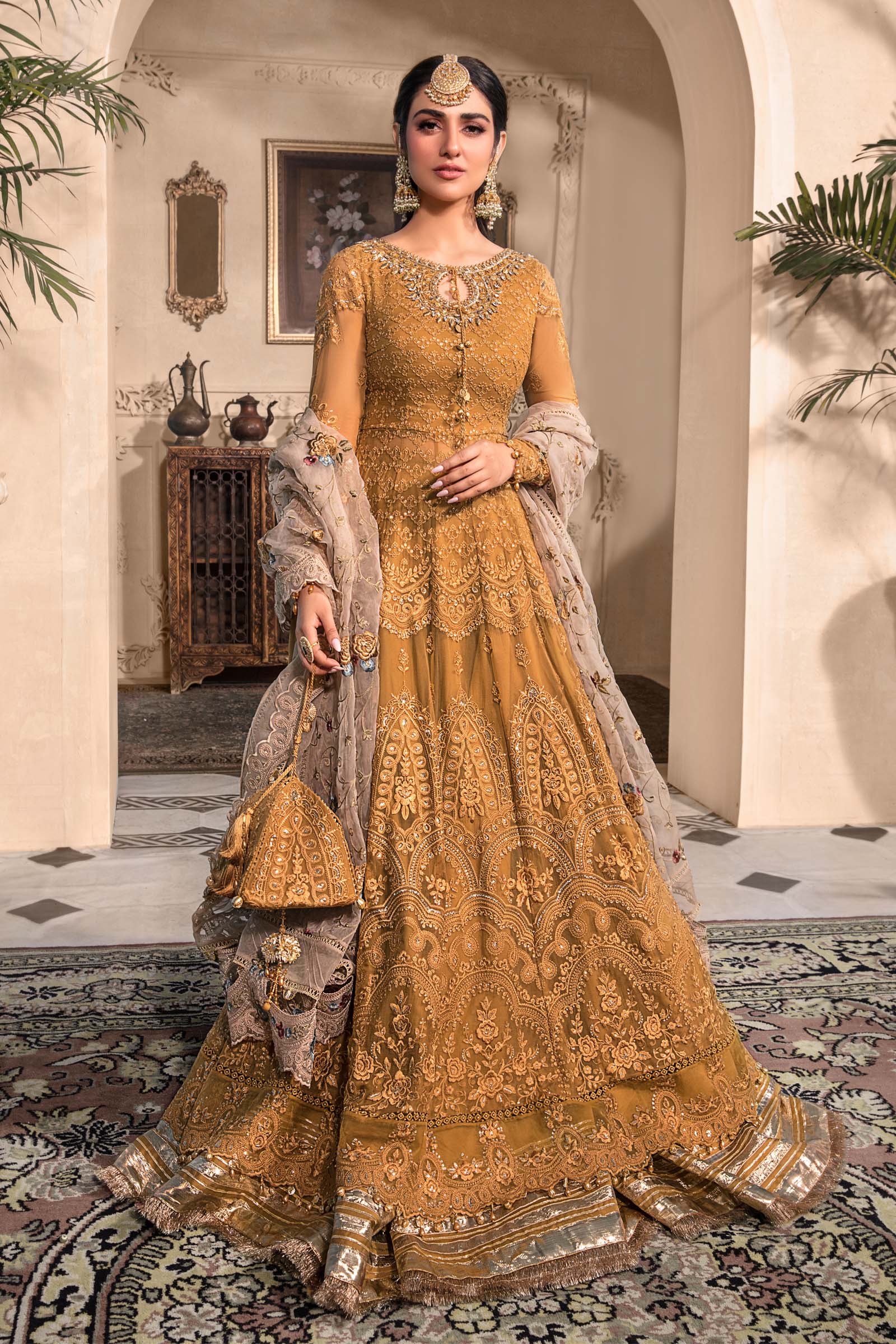 Unstitched MBROIDERED - Mustard BD-2606 - Image 4