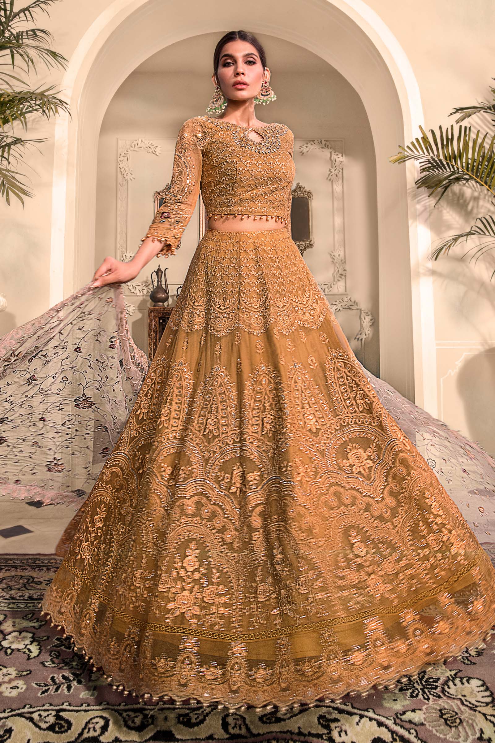 Unstitched MBROIDERED - Mustard BD-2606 - Image 5