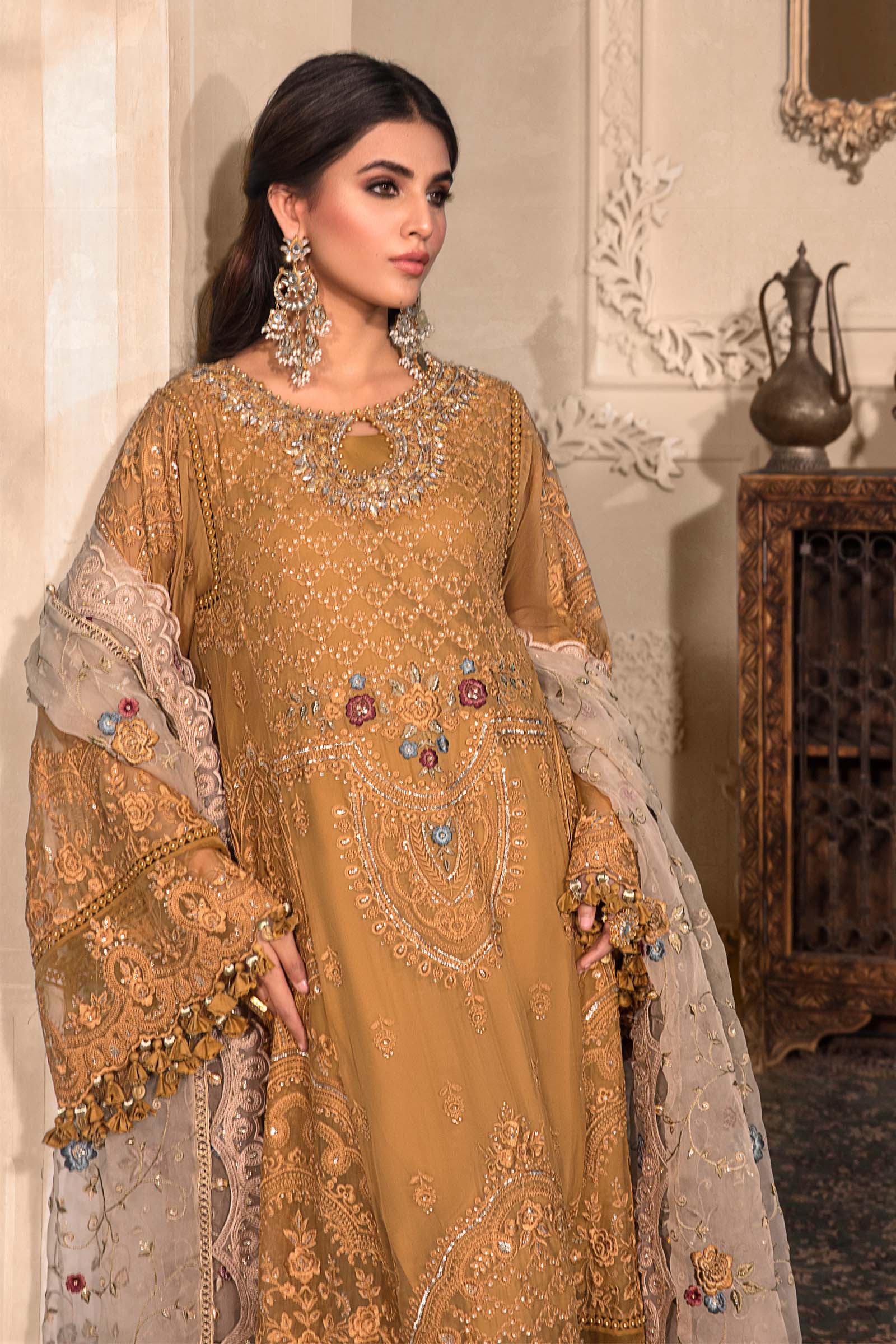 Unstitched MBROIDERED - Mustard BD-2606 - Image 6