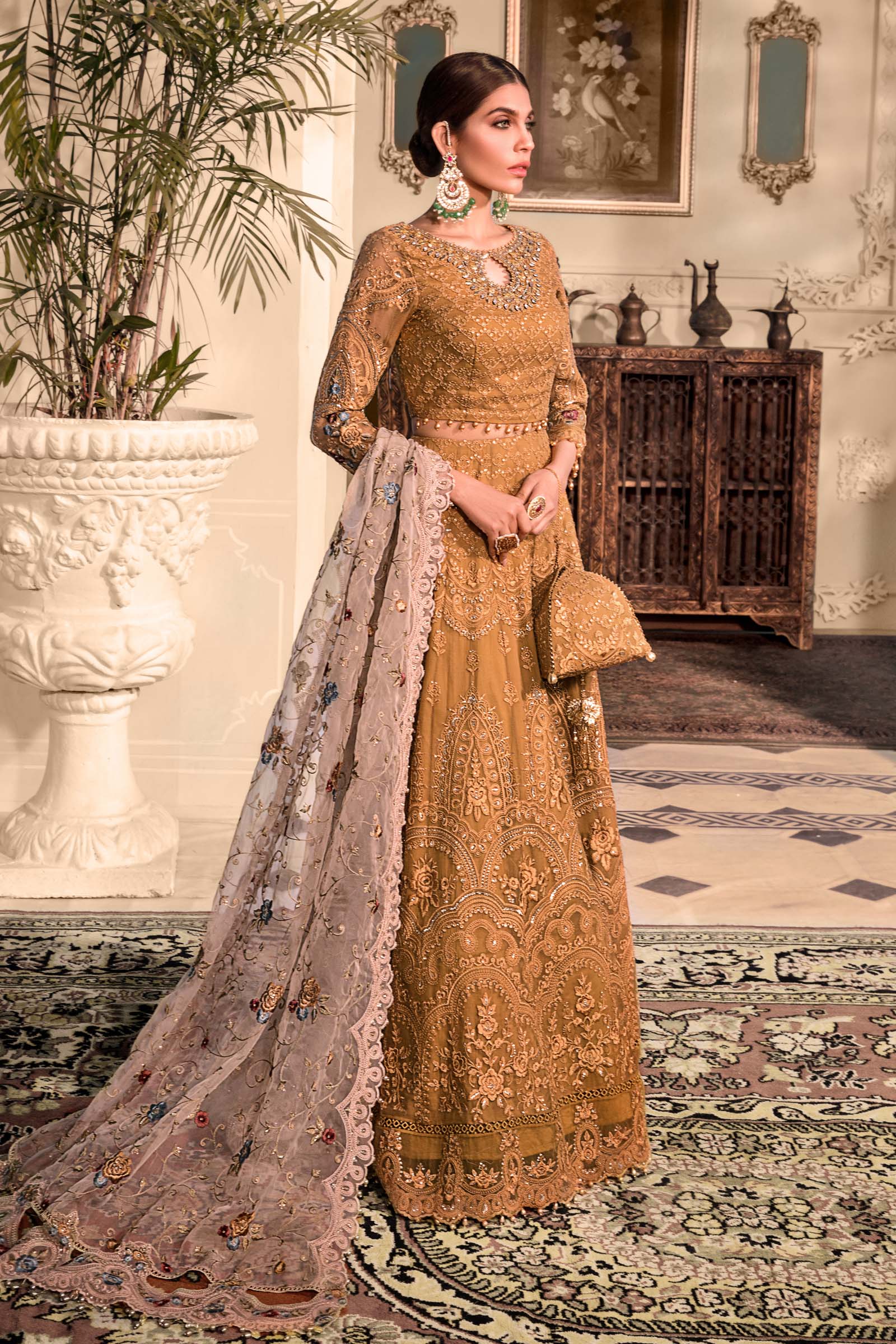 Unstitched MBROIDERED - Mustard BD-2606 - Image 7