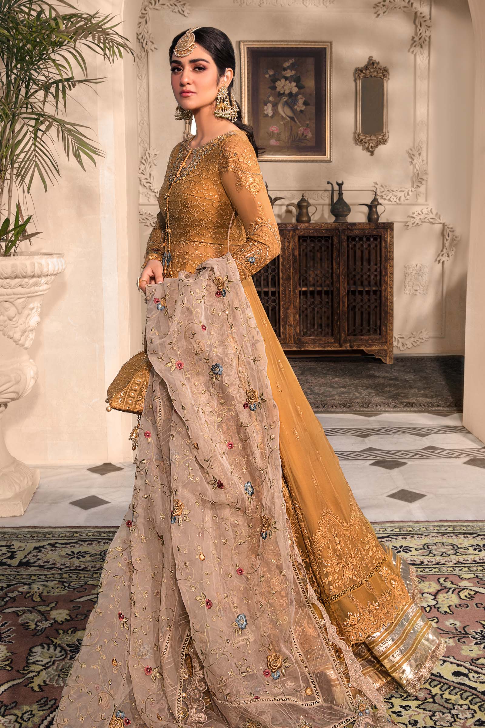 Unstitched MBROIDERED - Mustard BD-2606 - Image 8