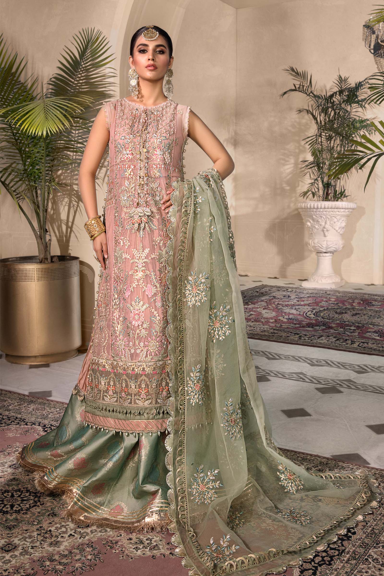Unstitched MBROIDERED - Sea Green BD-2607 - Image 2