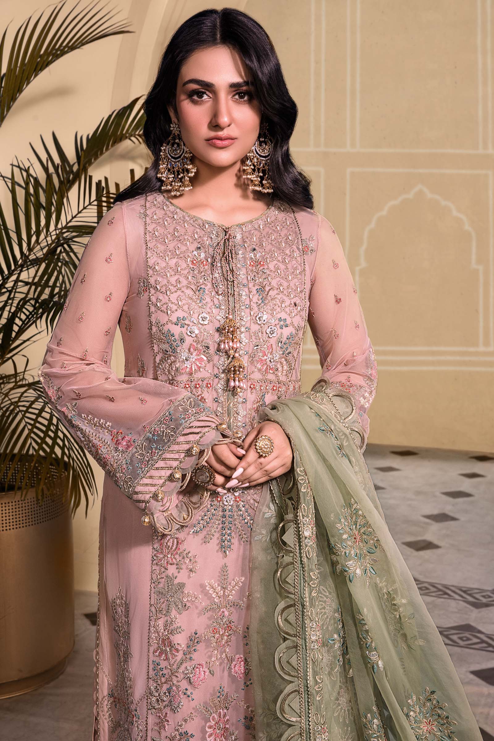 Unstitched MBROIDERED - Sea Green BD-2607 - Image 3