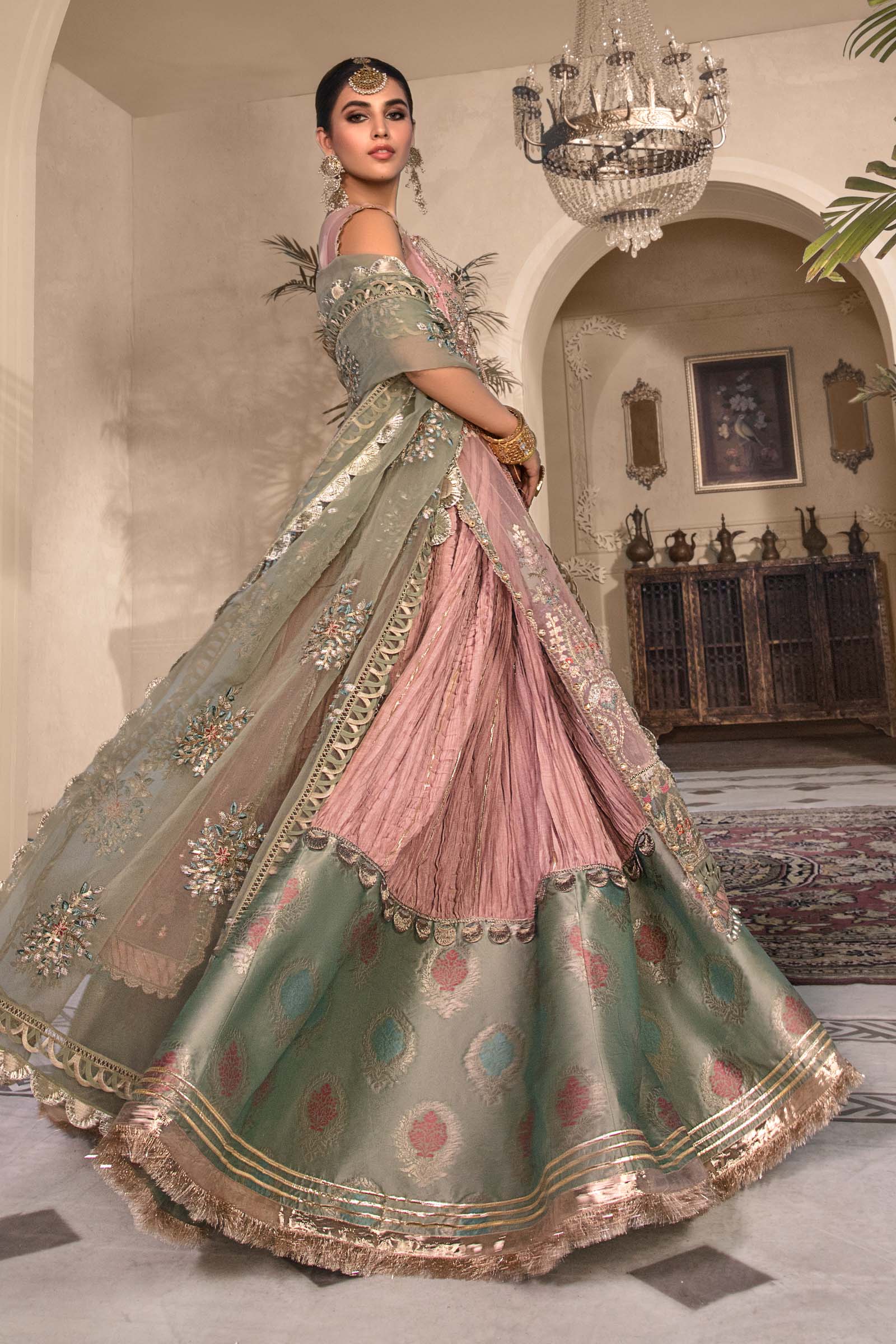 Unstitched MBROIDERED - Sea Green BD-2607 - Image 4