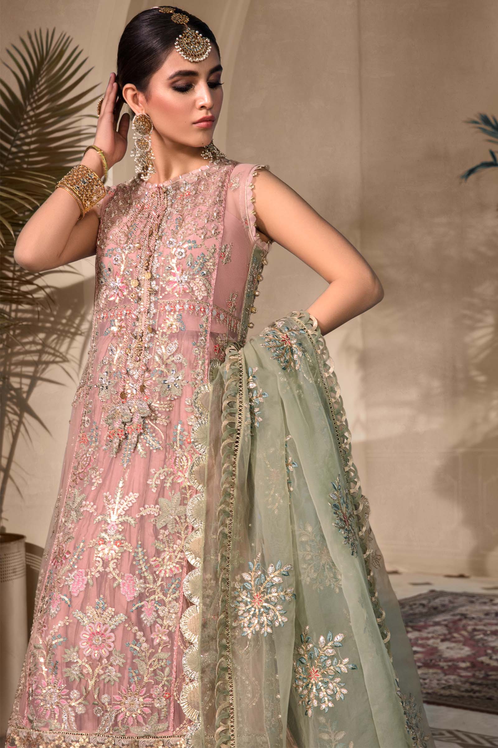 Unstitched MBROIDERED - Sea Green BD-2607 - Image 5