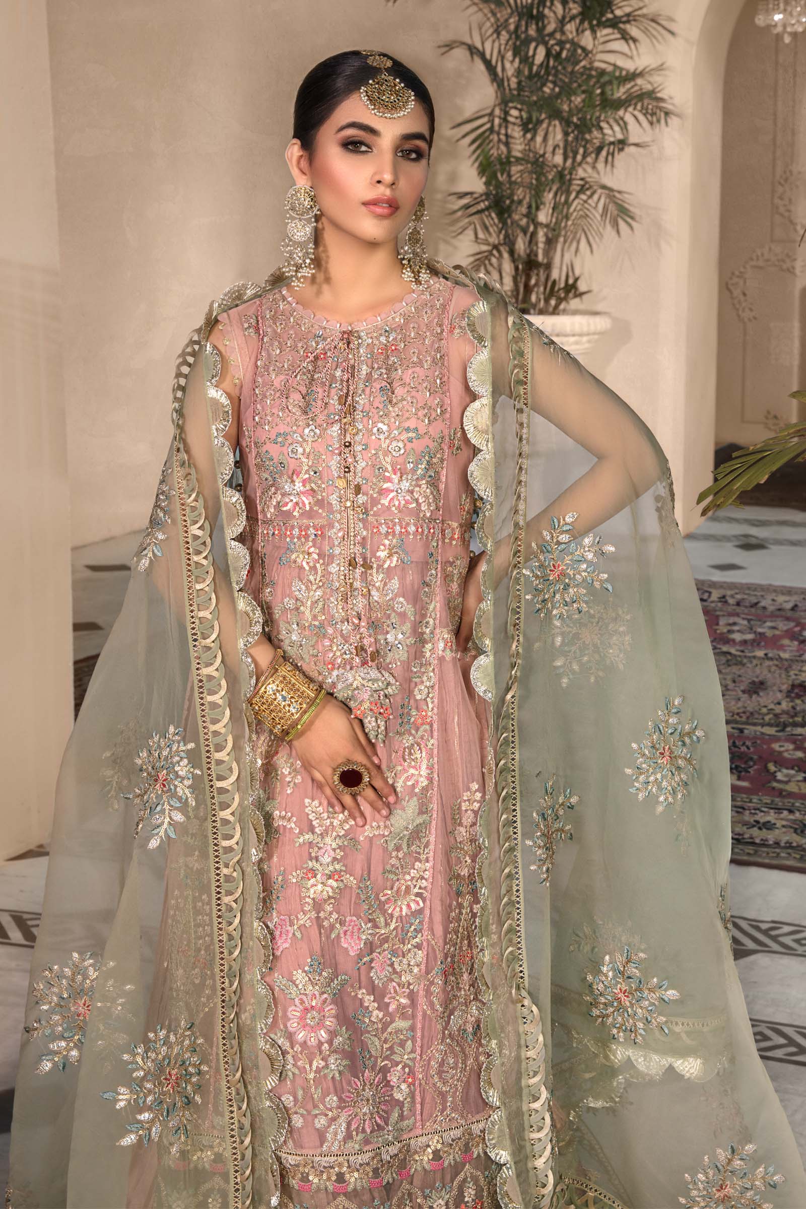 Unstitched MBROIDERED - Sea Green BD-2607 - Image 6