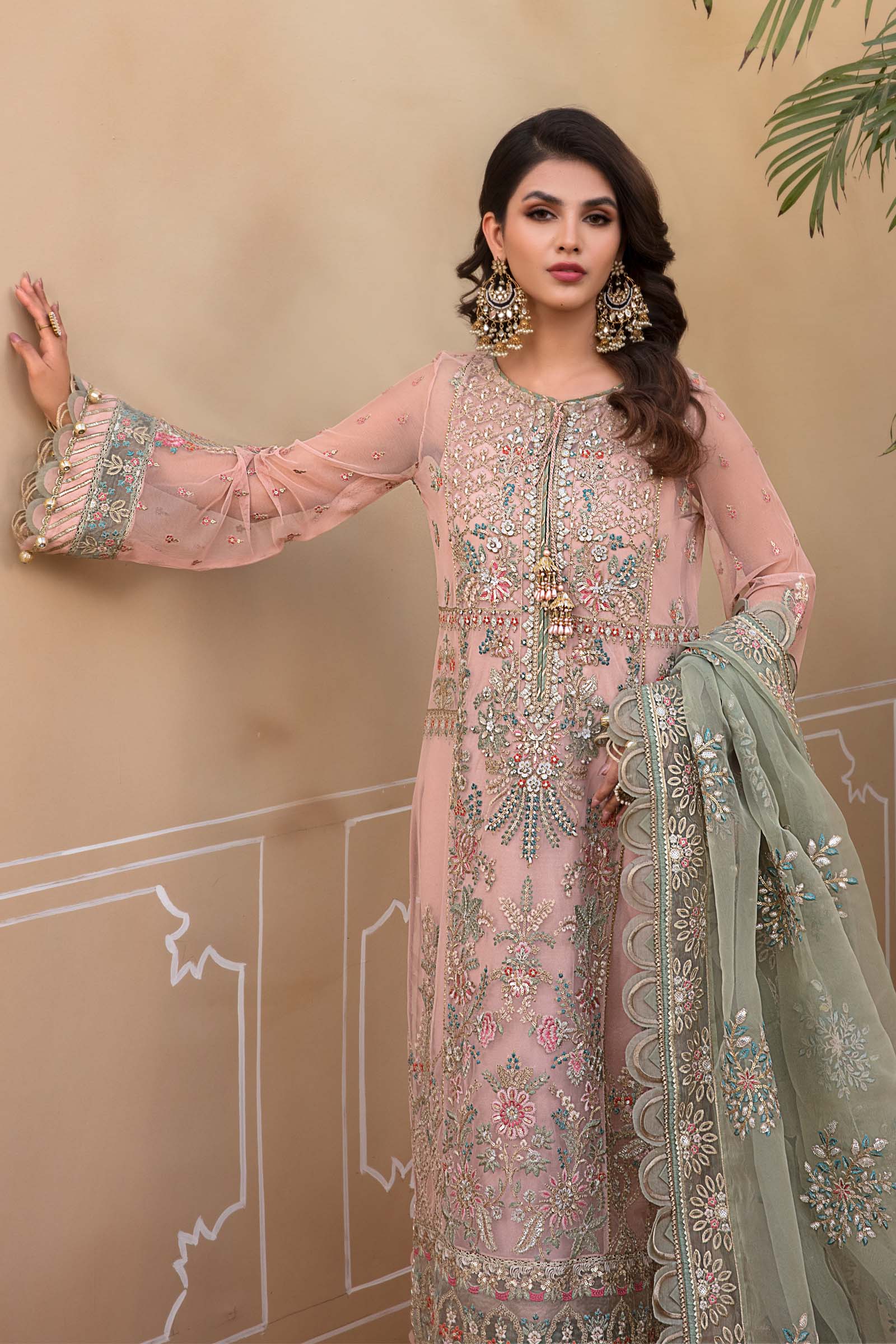 Unstitched MBROIDERED - Sea Green BD-2607 - Image 7