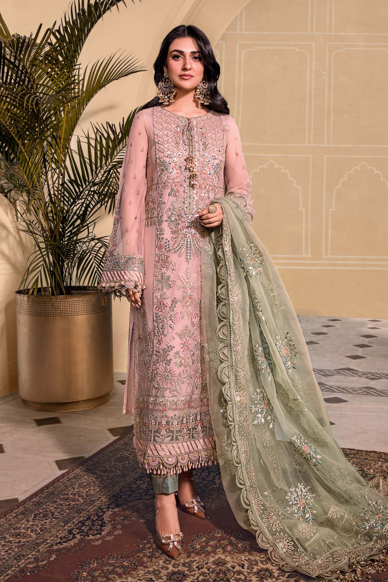 Unstitched MBROIDERED - Sea Green BD-2607 - Image 9