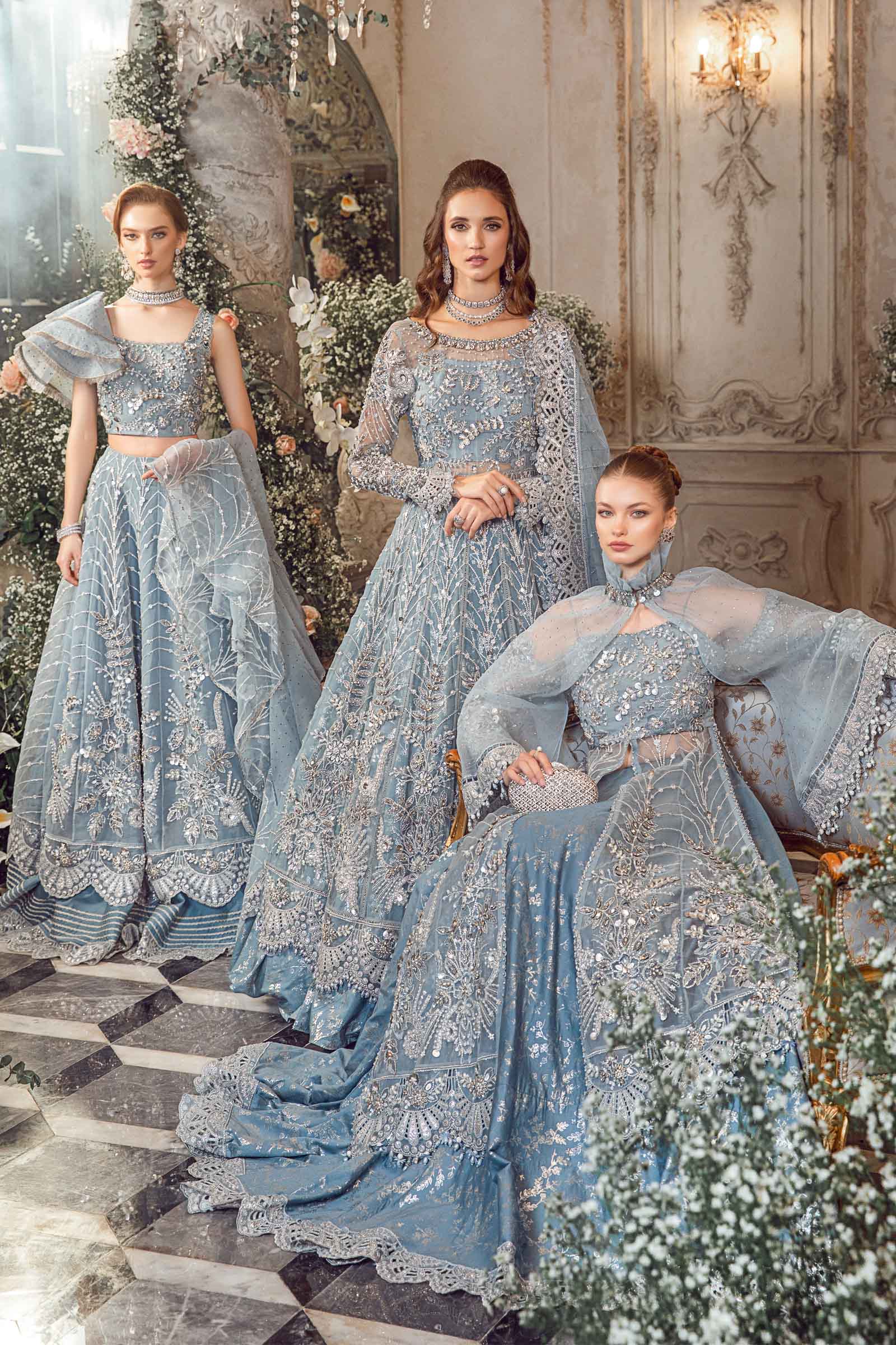 Unstitched Mbroidered | Ice Blue BD-2702 - Image 6