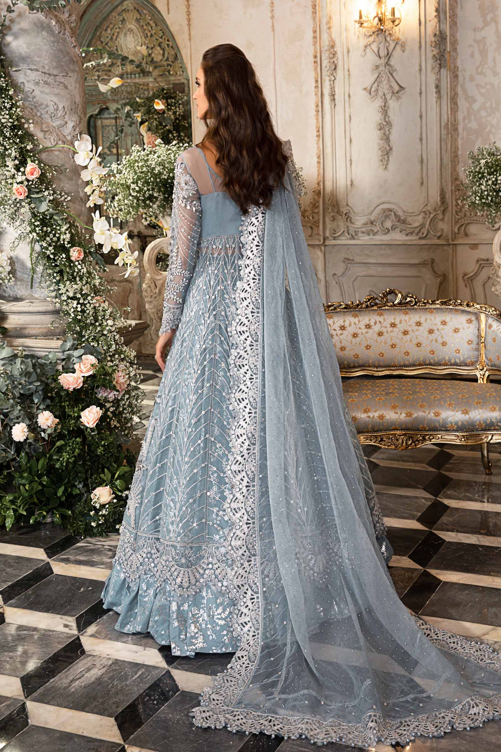 Unstitched Mbroidered | Ice Blue BD-2702 - Image 8