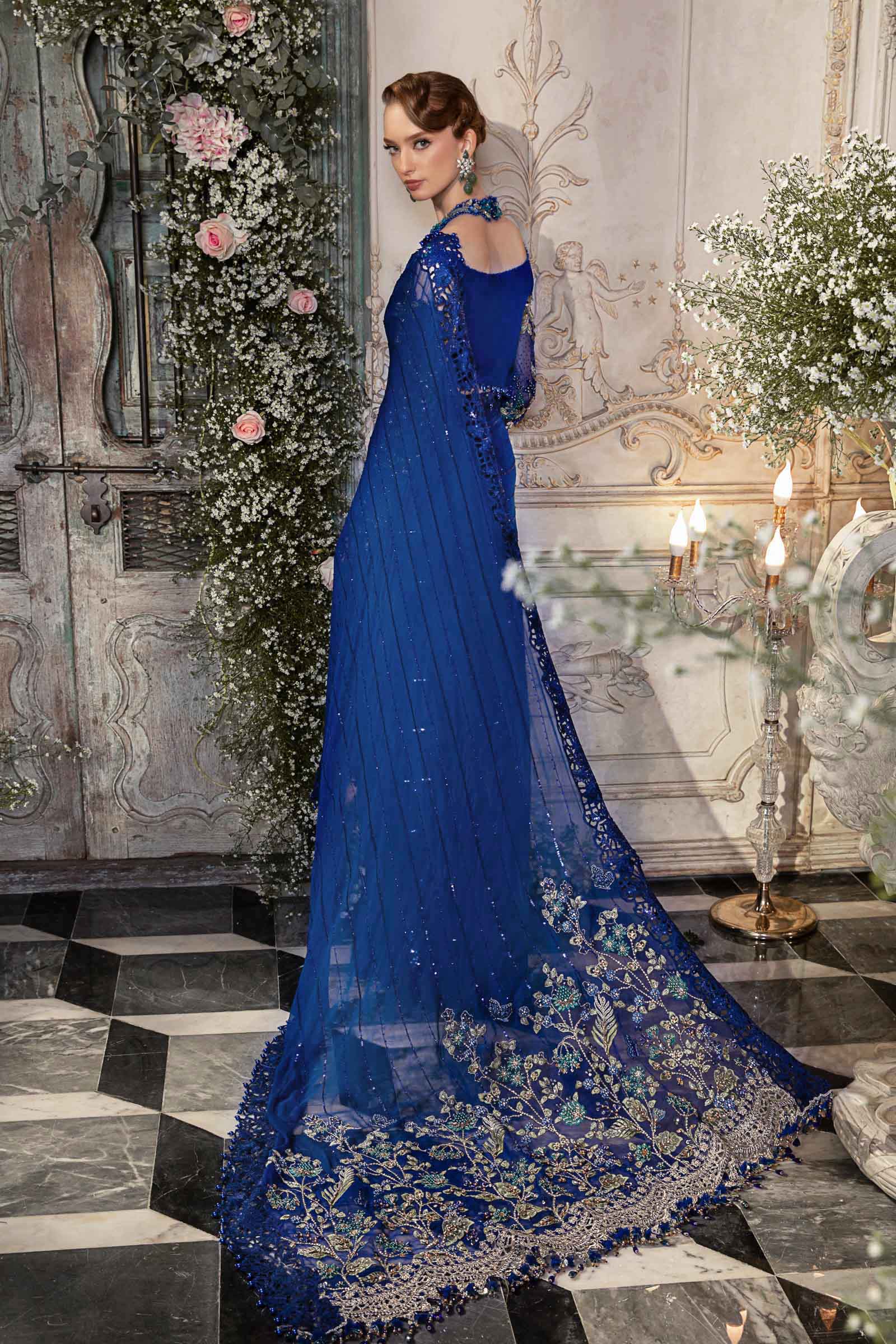 Unstitched Mbroidered | Cobalt Blue BD-2704 - Image 13