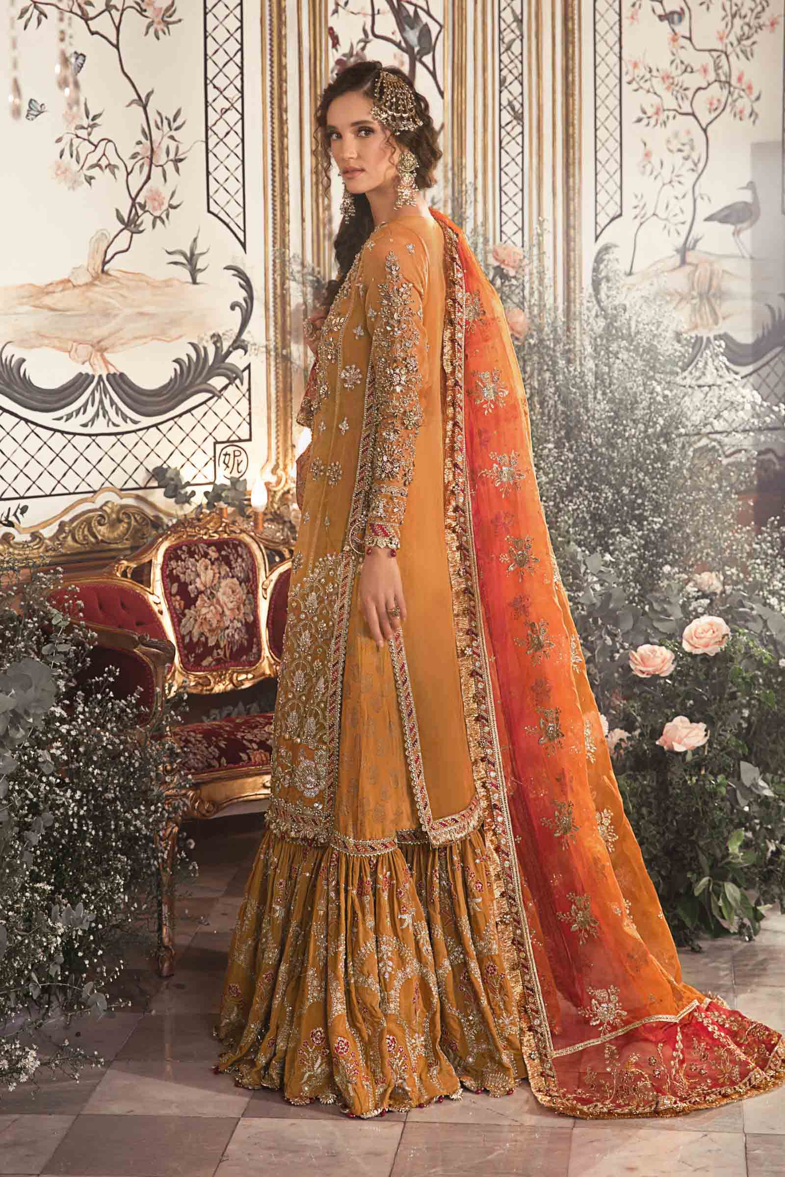Unstitched Mbroidered | Mustard BD-2707 - Image 8