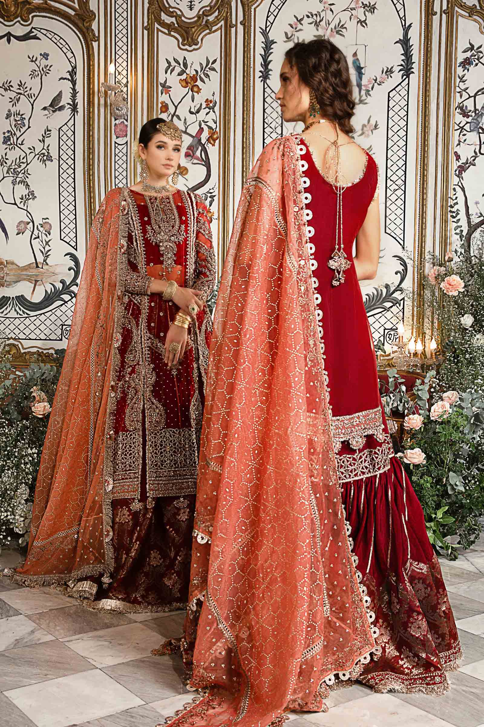 Unstitched Mbroidered | Maroon BD-2708 - Image 11
