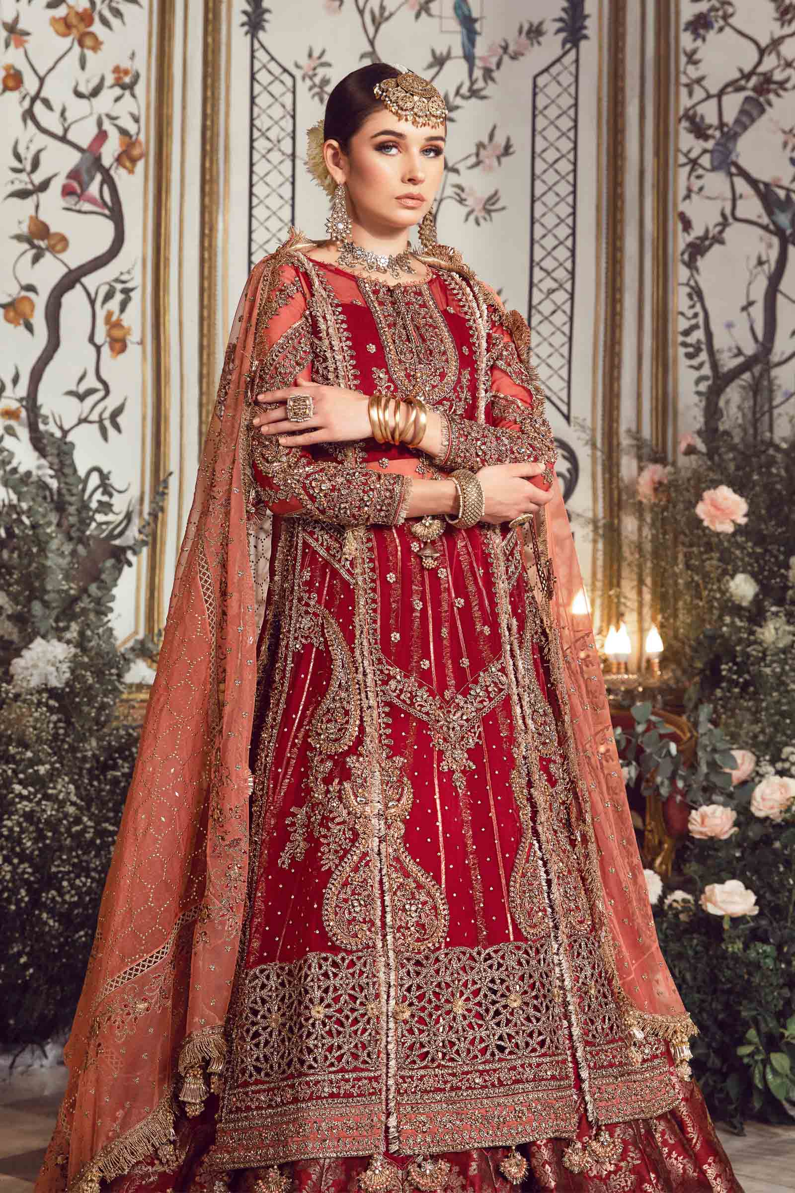 Unstitched Mbroidered | Maroon BD-2708 - Image 2