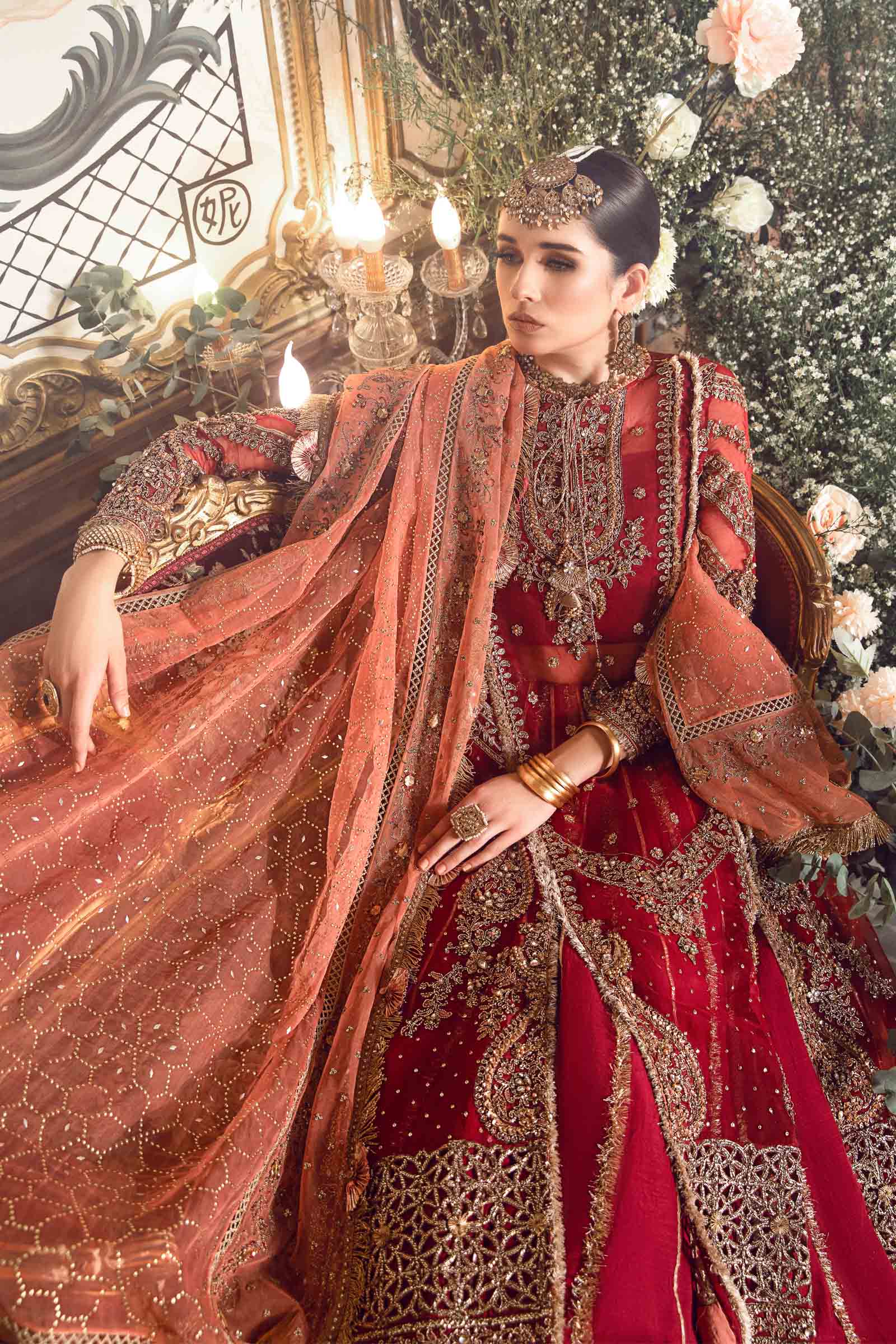 Unstitched Mbroidered | Maroon BD-2708 - Image 3