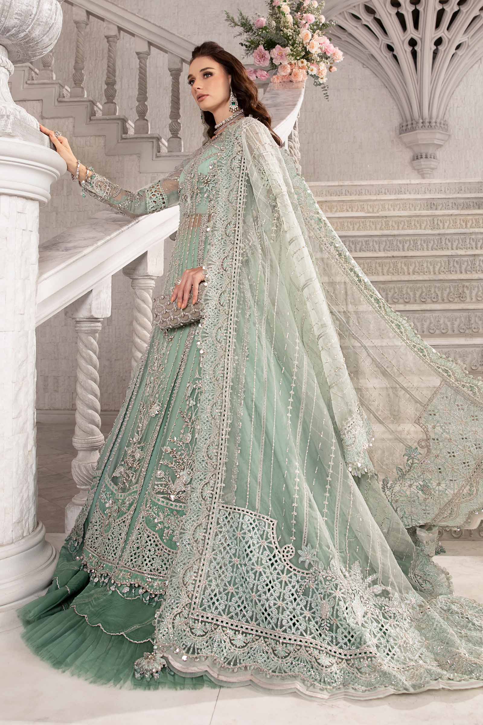 3 Piece Unstitched Embroidered Suit | BD-2803 - Image 10