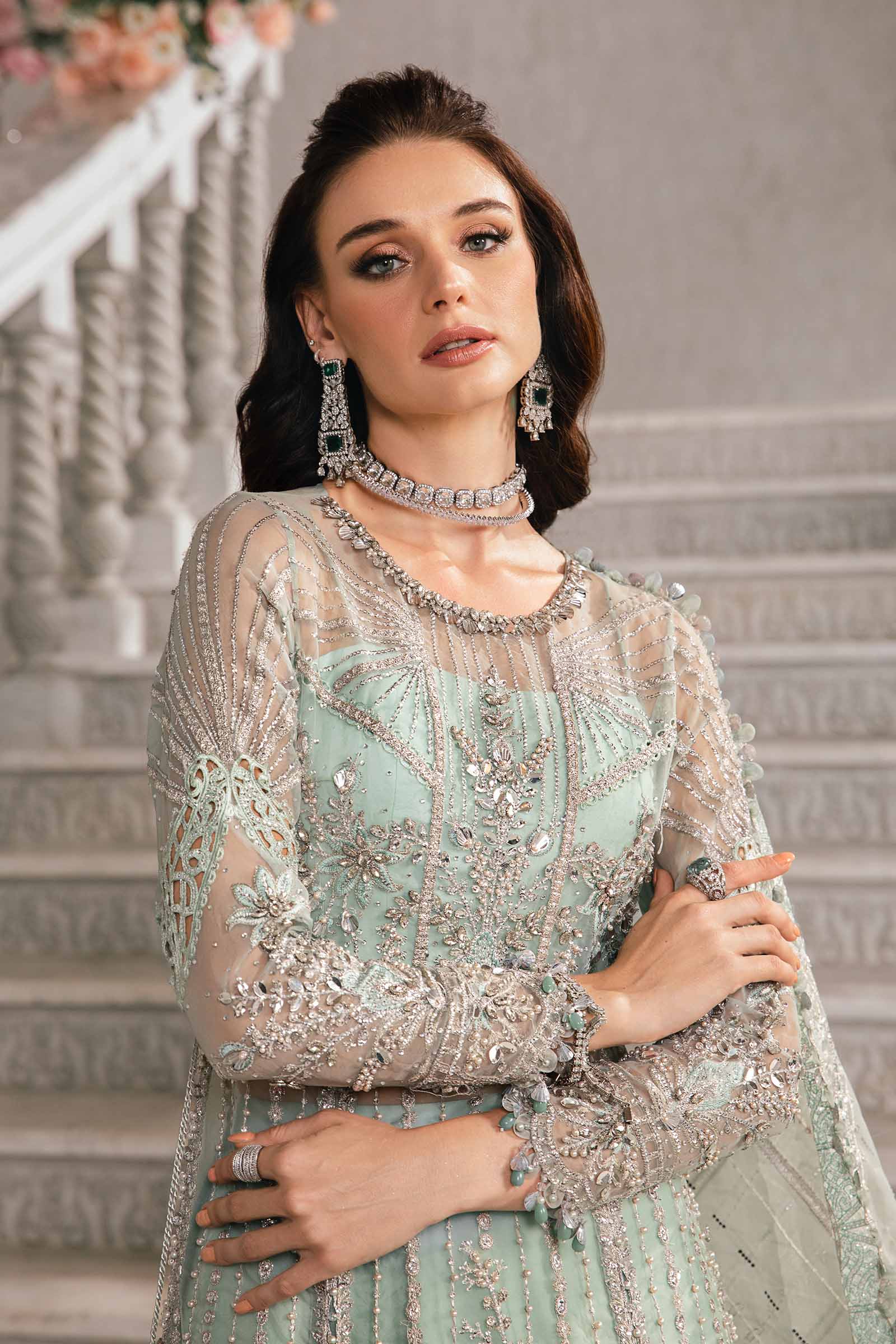 3 Piece Unstitched Embroidered Suit | BD-2803 - Image 4