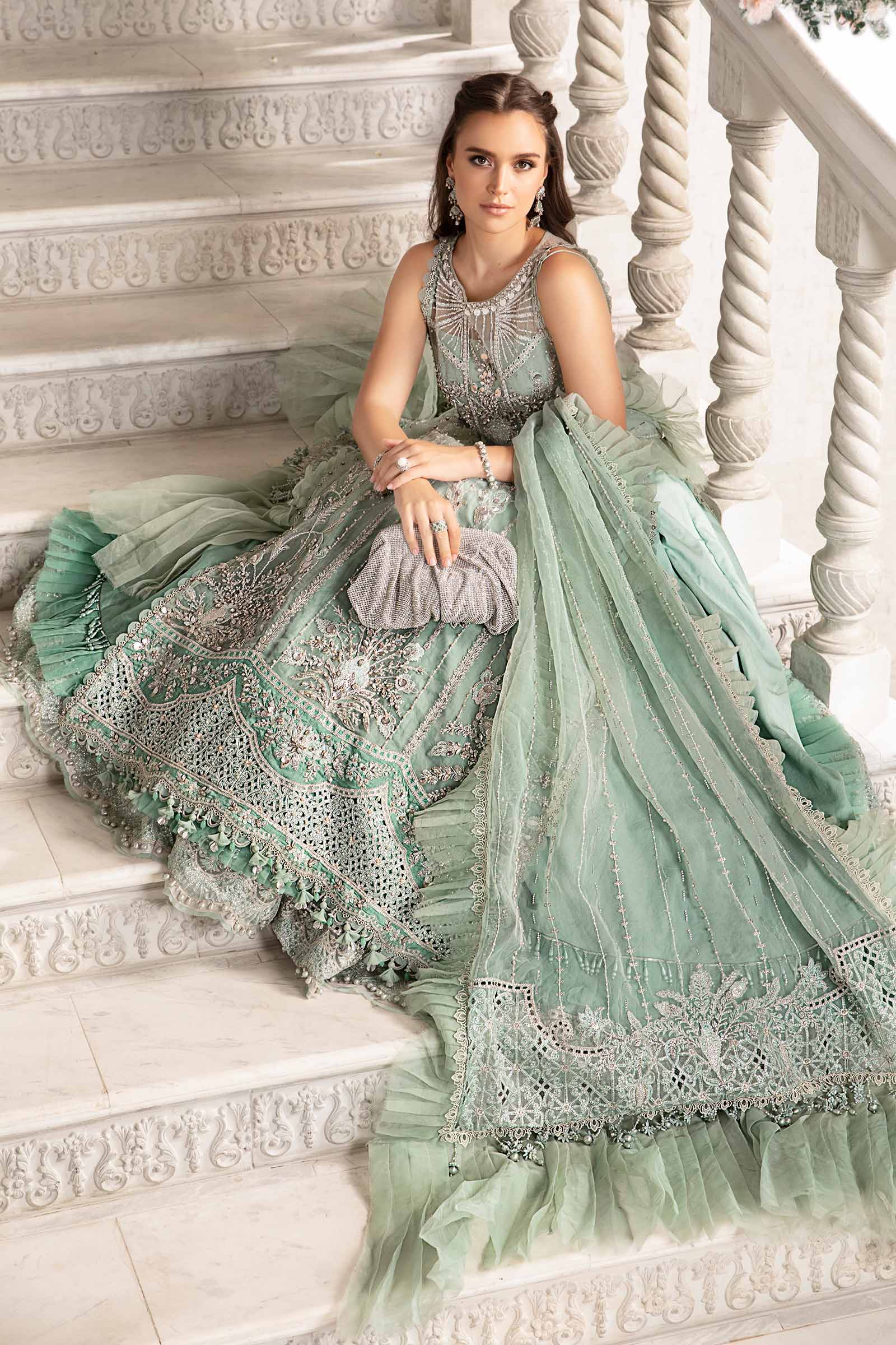 3 Piece Unstitched Embroidered Suit | BD-2803 - Image 6