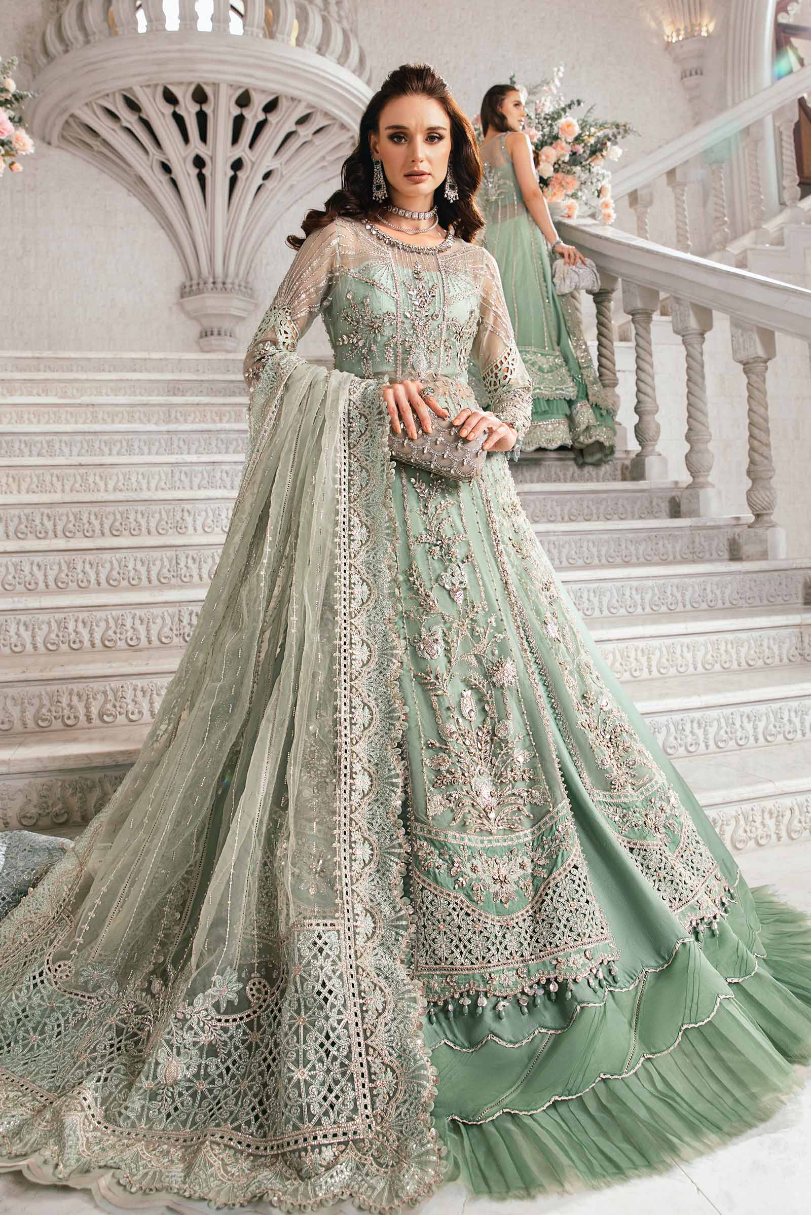 3 Piece Unstitched Embroidered Suit | BD-2803 - Image 8
