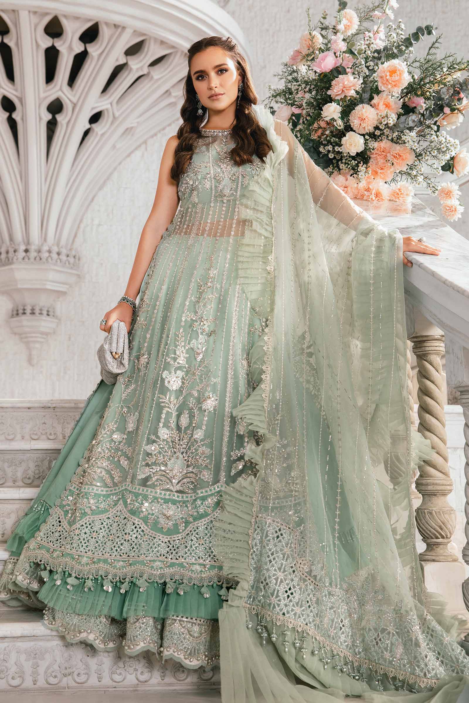 3 Piece Unstitched Embroidered Suit | BD-2803 - Image 9