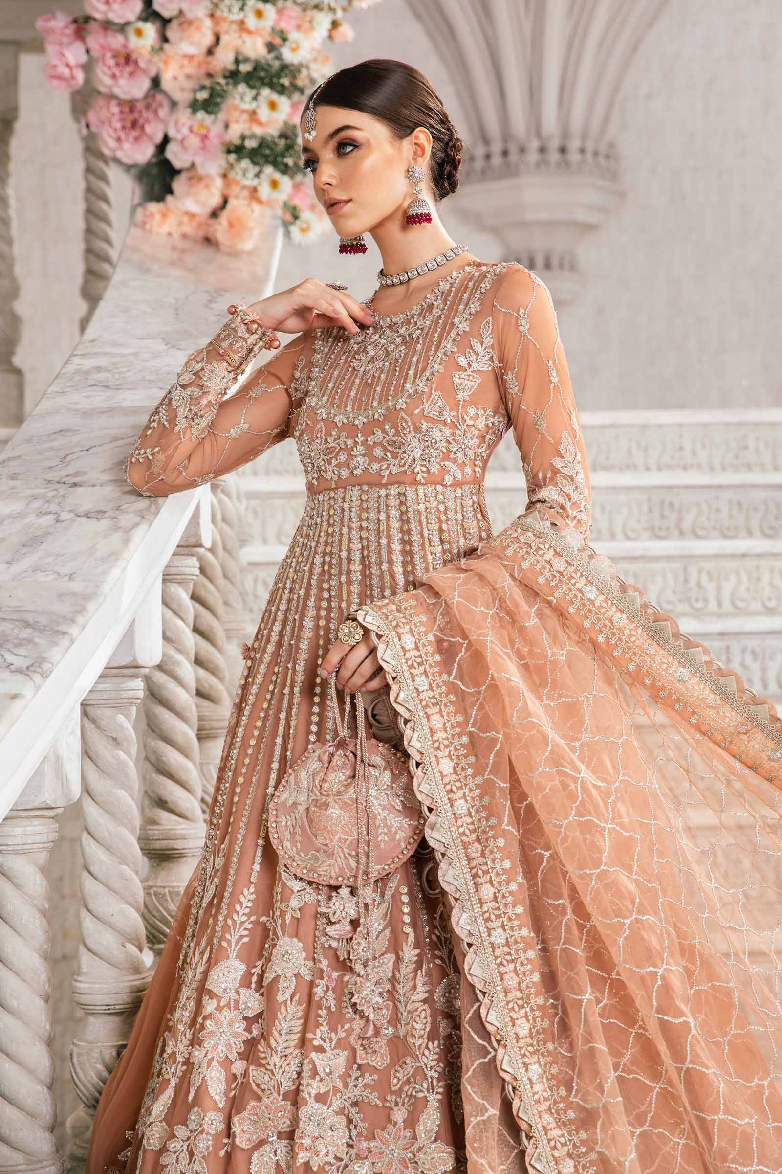 3 Piece Unstitched Embroidered Suit | BD-2804 - Image 3