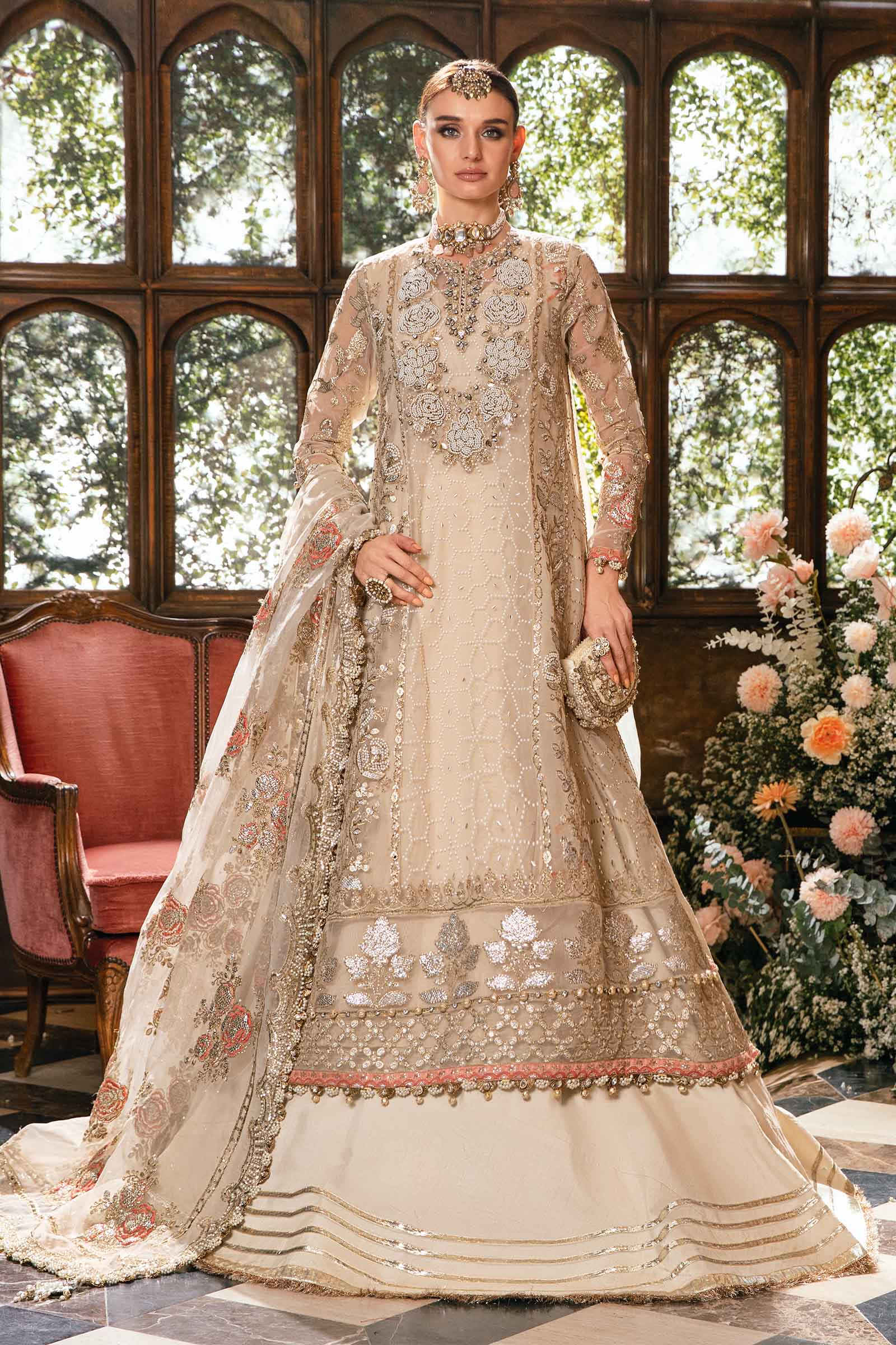 3 Piece Unstitched Embroidered Suit | BD-2805 - Image 4