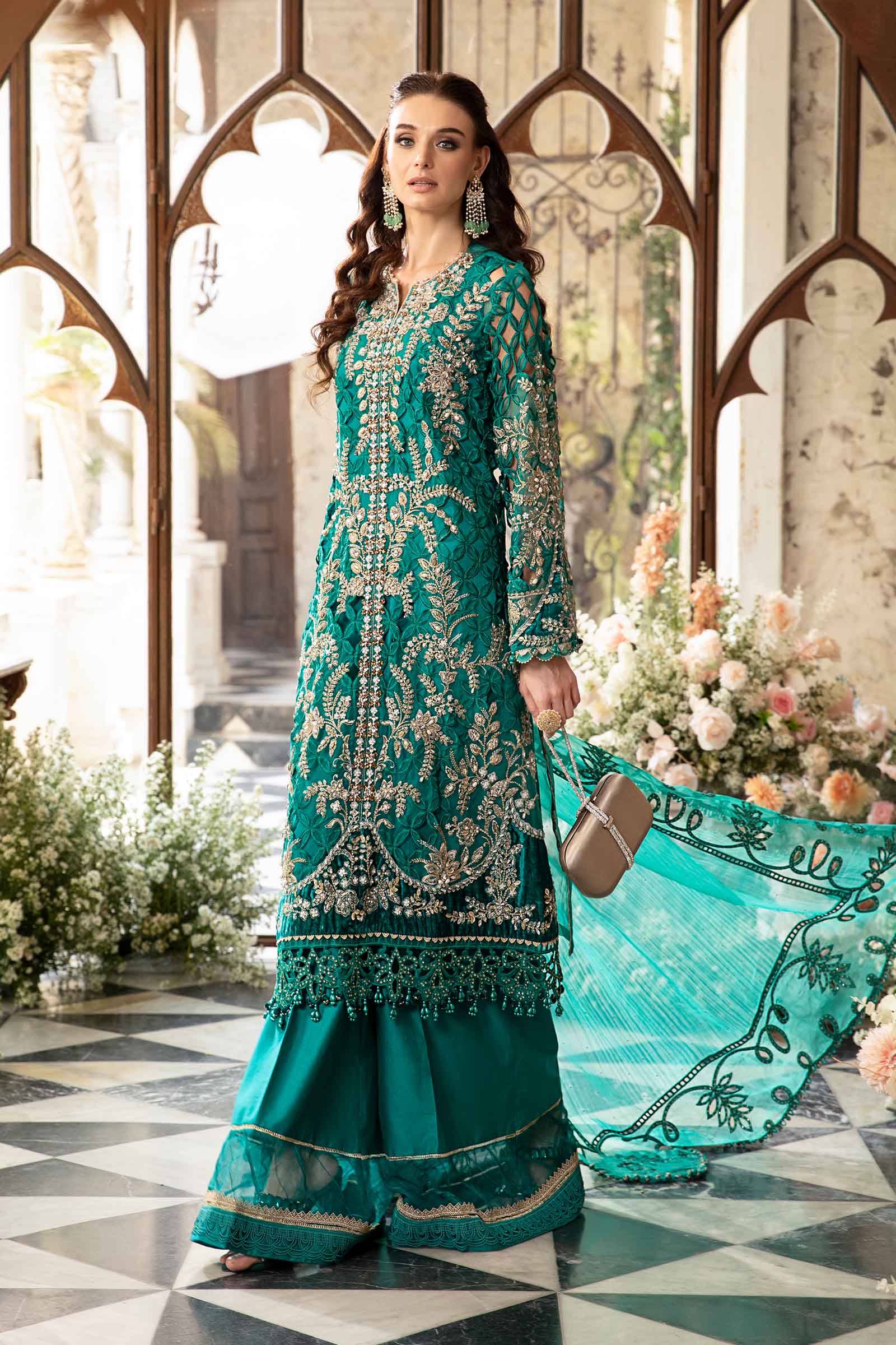 3 Piece Unstitched Embroidered Suit | BD-2806 - Image 12