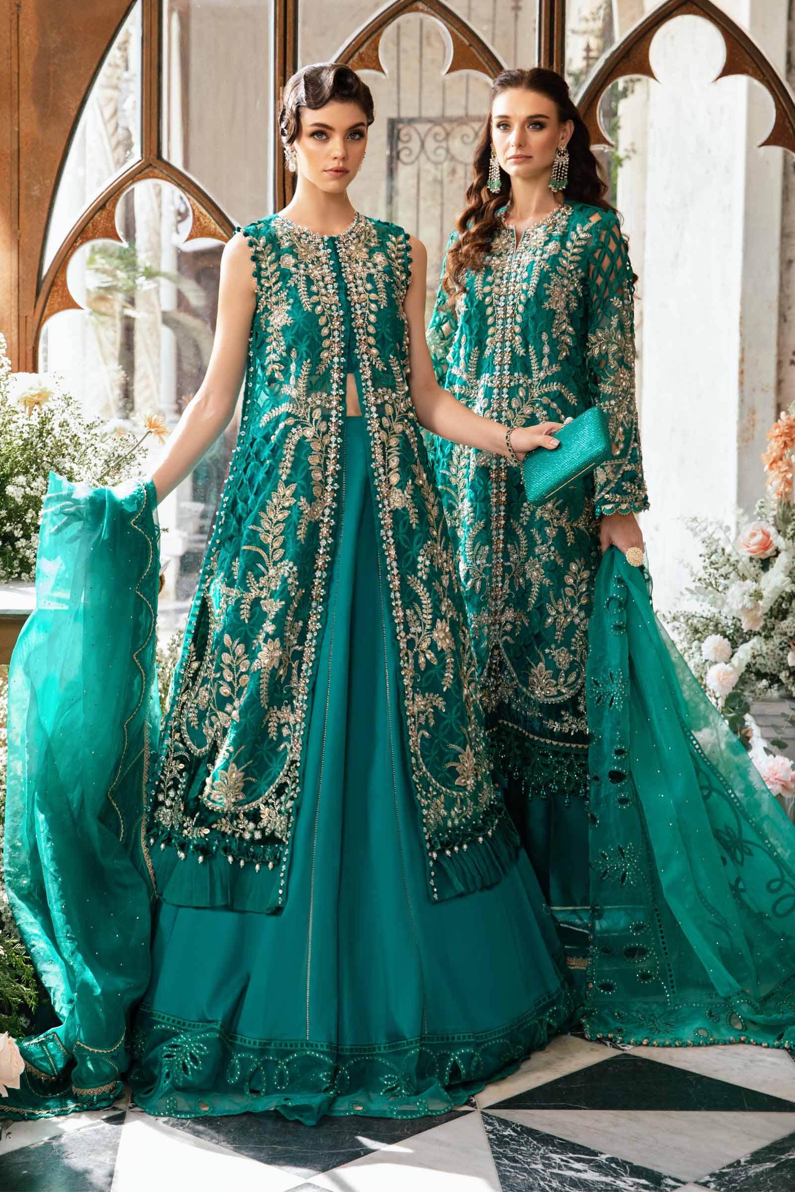 3 Piece Unstitched Embroidered Suit | BD-2806 - Image 2