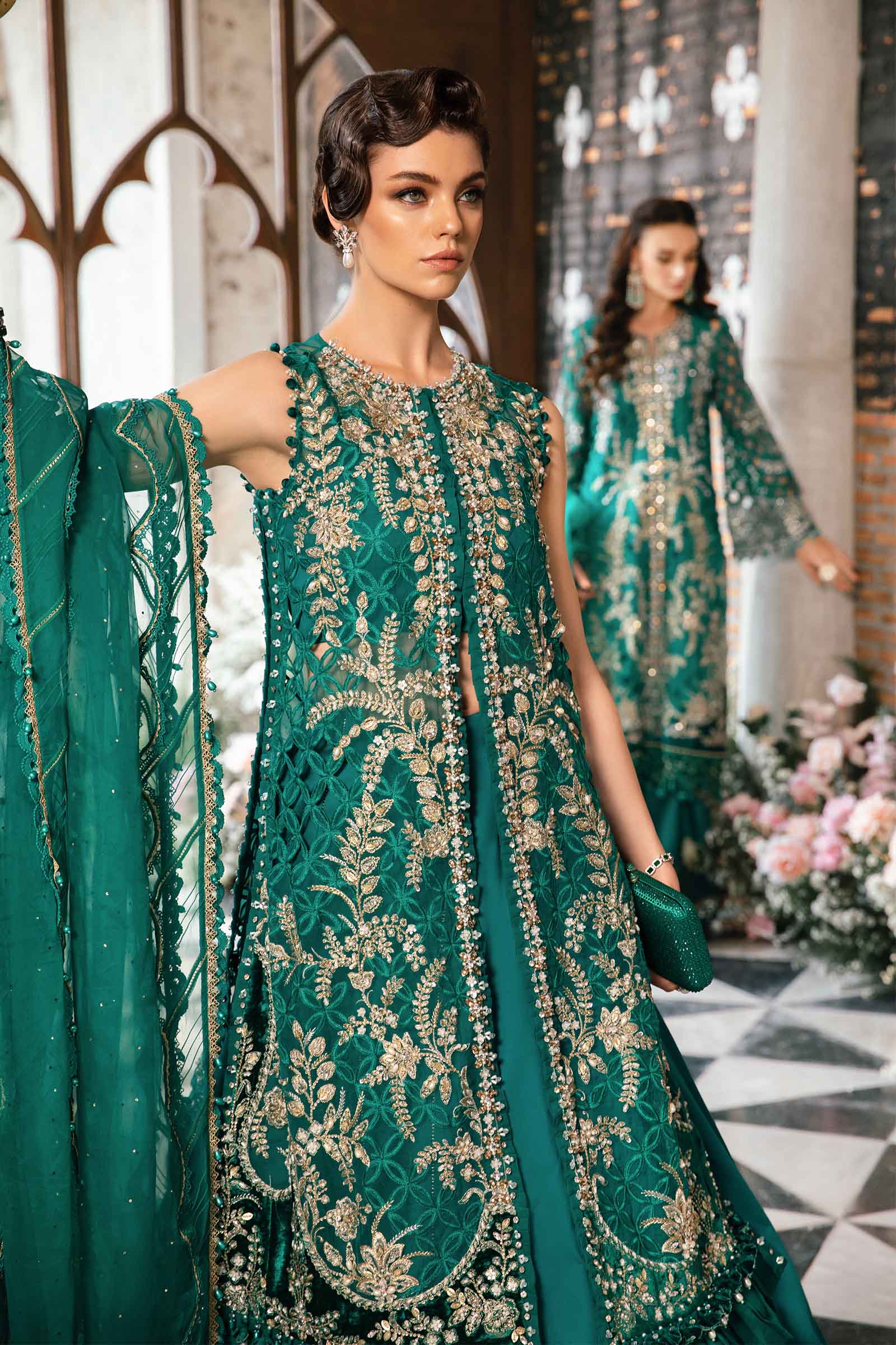 3 Piece Unstitched Embroidered Suit | BD-2806 - Image 4