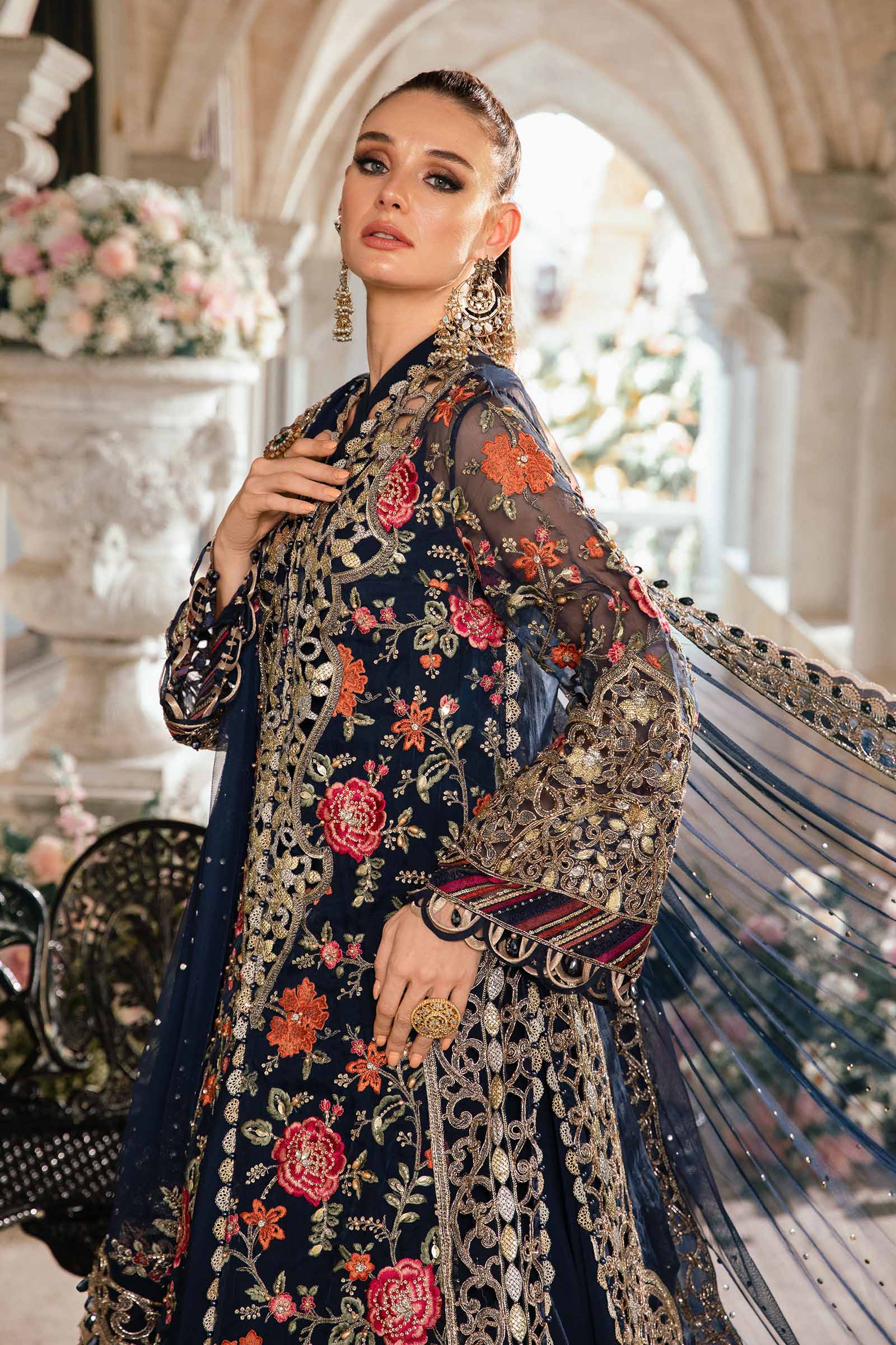 3 Piece Unstitched Embroidered Suit | BD-2808 - Image 3