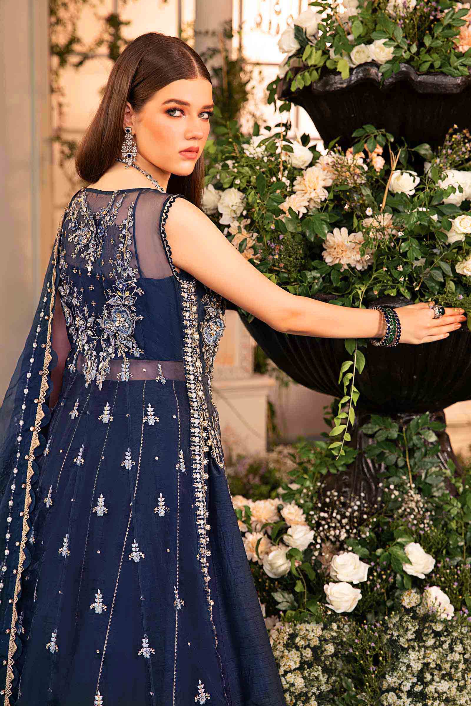 3 Piece Unstitched Embroidered Organza Suit | BD-2901 - Image 13