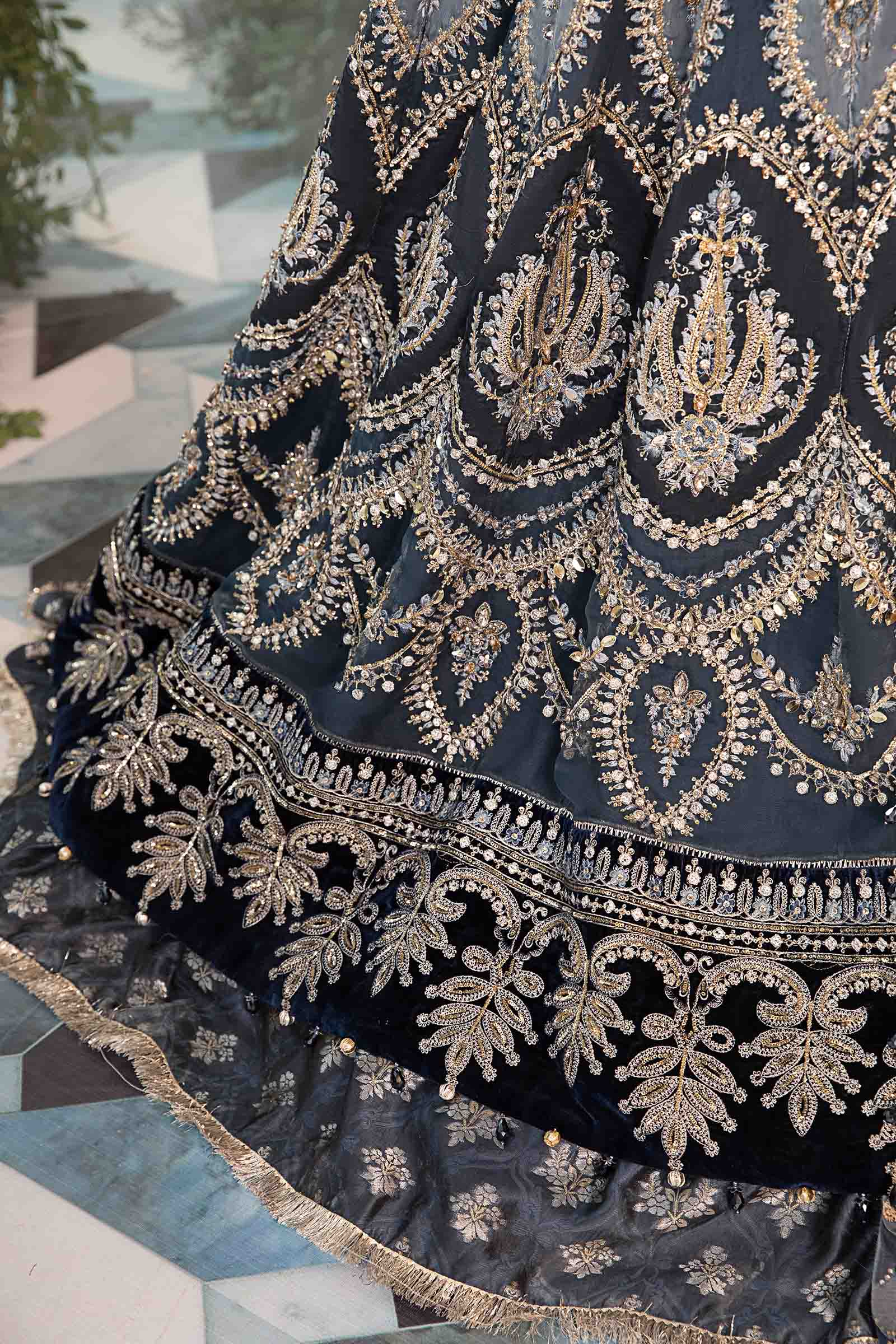3 Piece Unstitched Embroidered Organza Suit | BD-2901 - Image 5