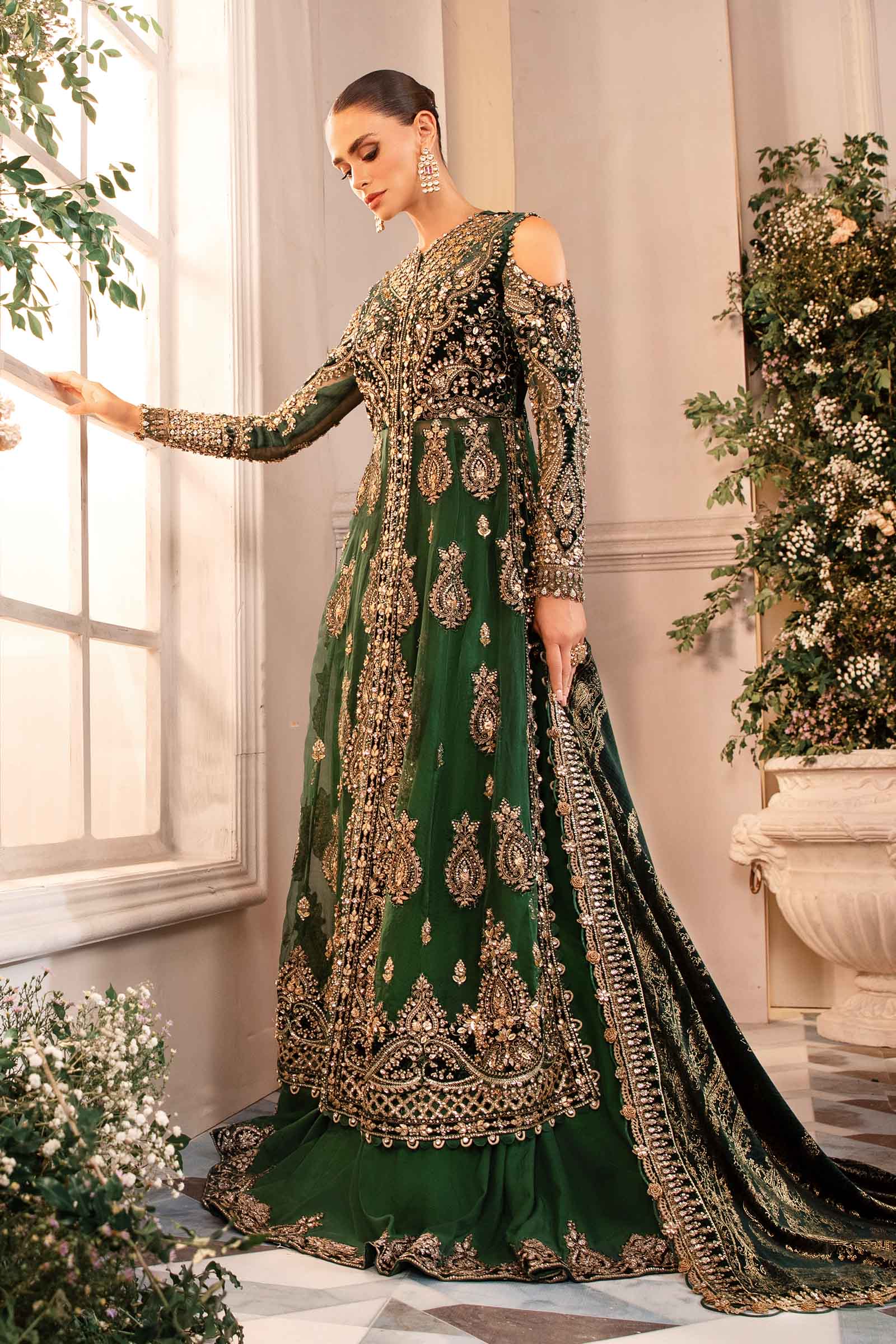 3 Piece Unstitched Embroidered Organza Suit | BD-2904 - Image 10