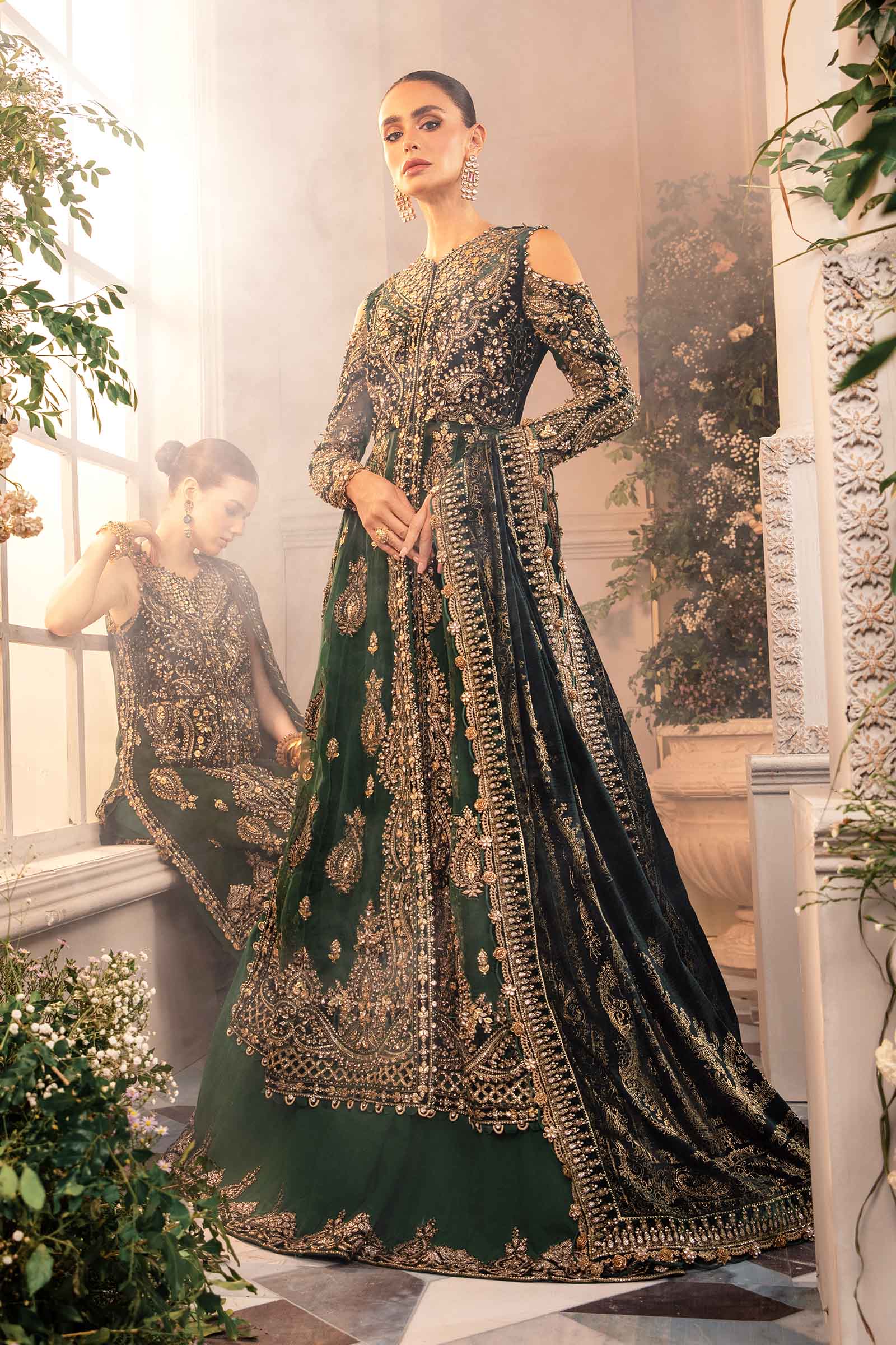 3 Piece Unstitched Embroidered Organza Suit | BD-2904 - Image 9