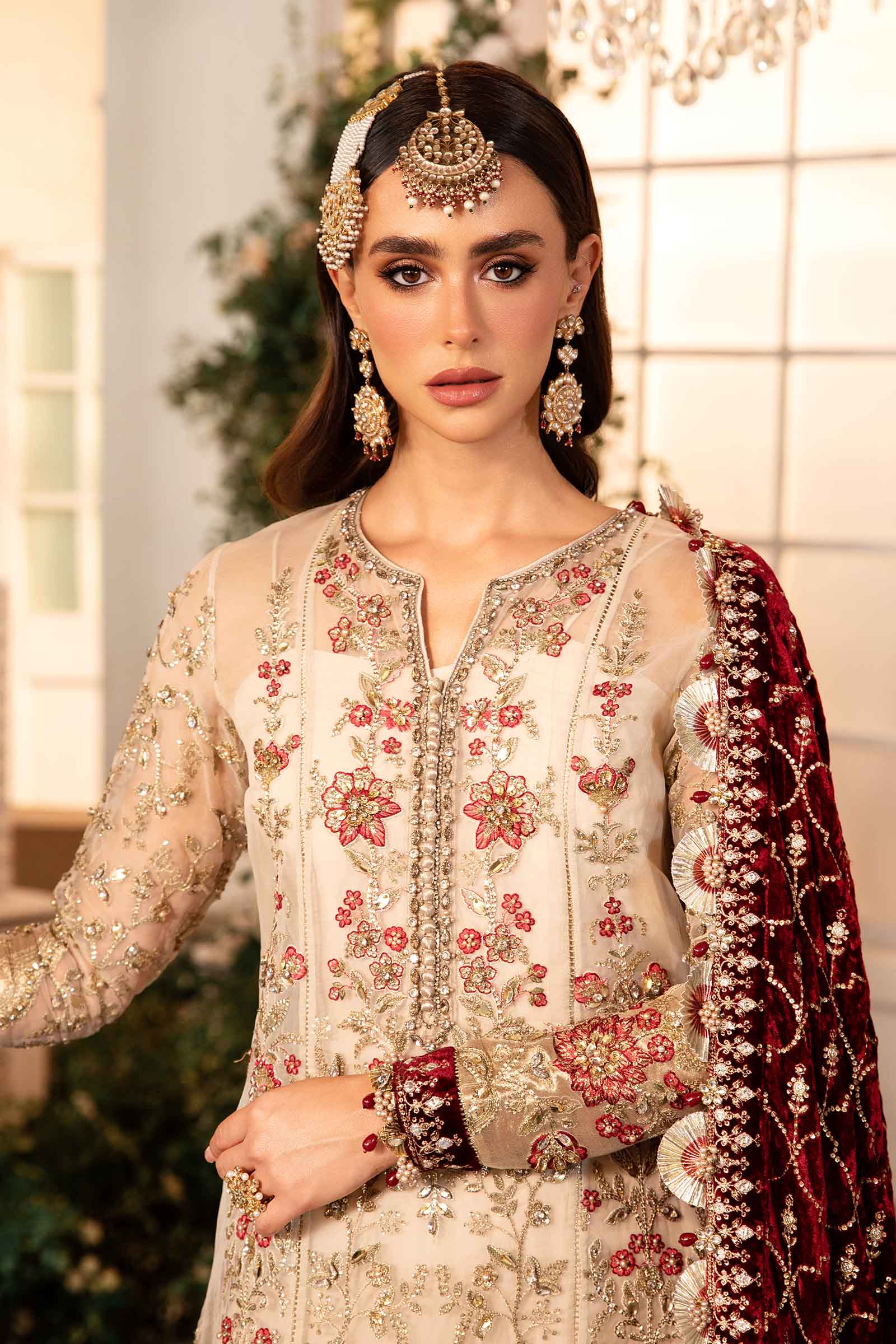 3 Piece Unstitched Embroidered Organza Suit | BD-2905 - Image 2