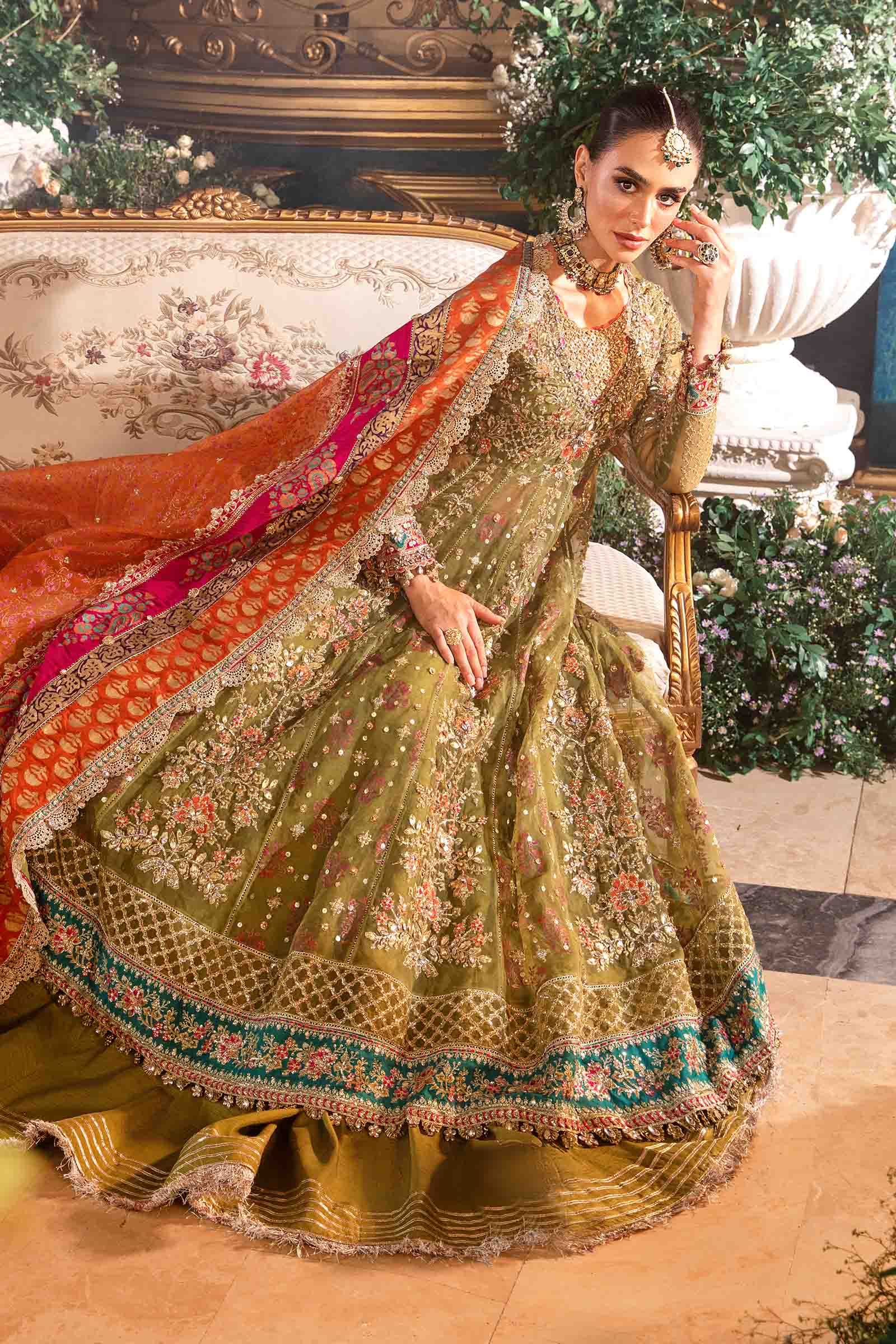 3 Piece Unstitched Embroidered Organza Suit | BD-2906 - Image 8