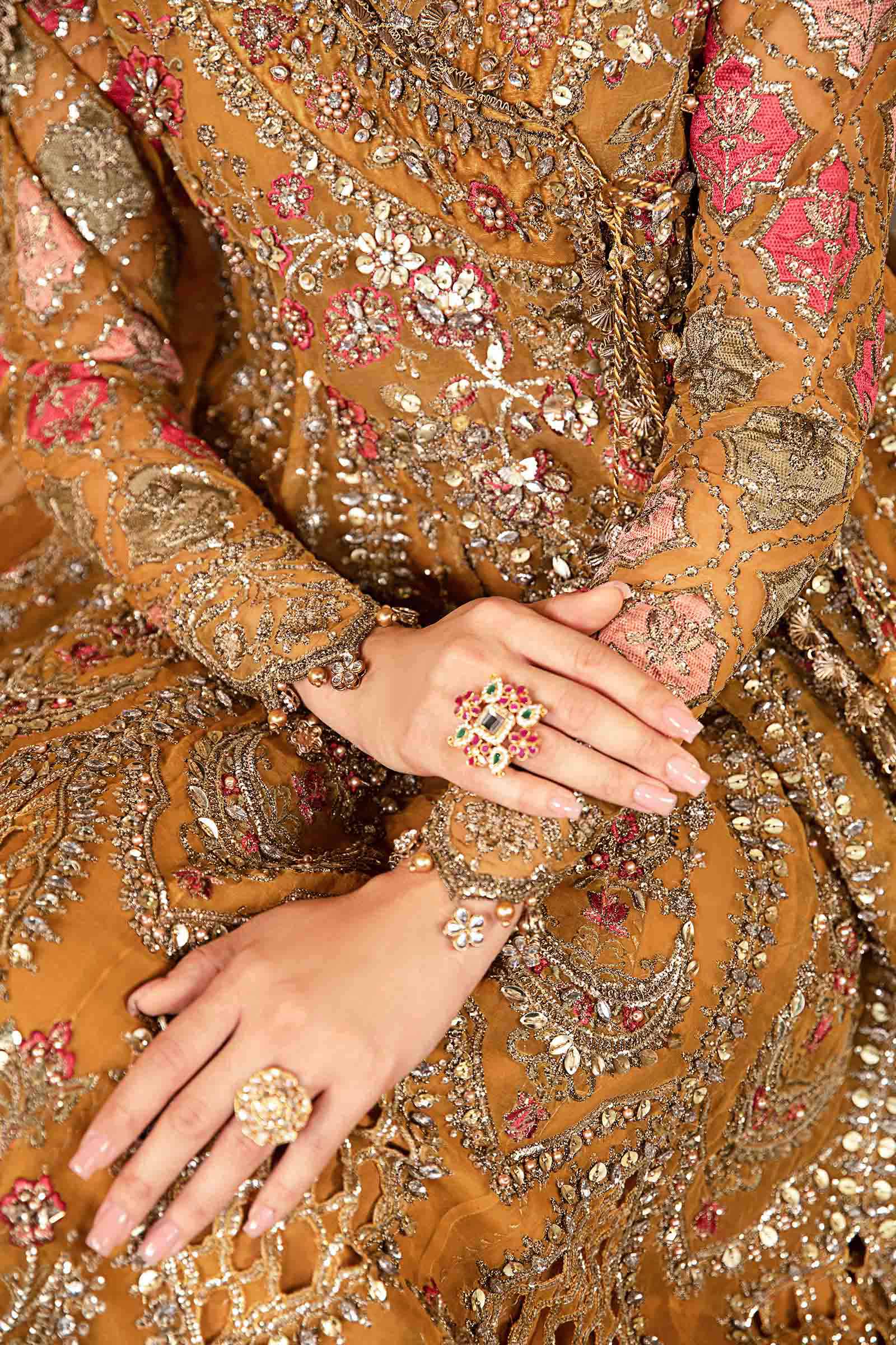 3 Piece Unstitched Embroidered Organza Suit | BD-2907 - Image 11