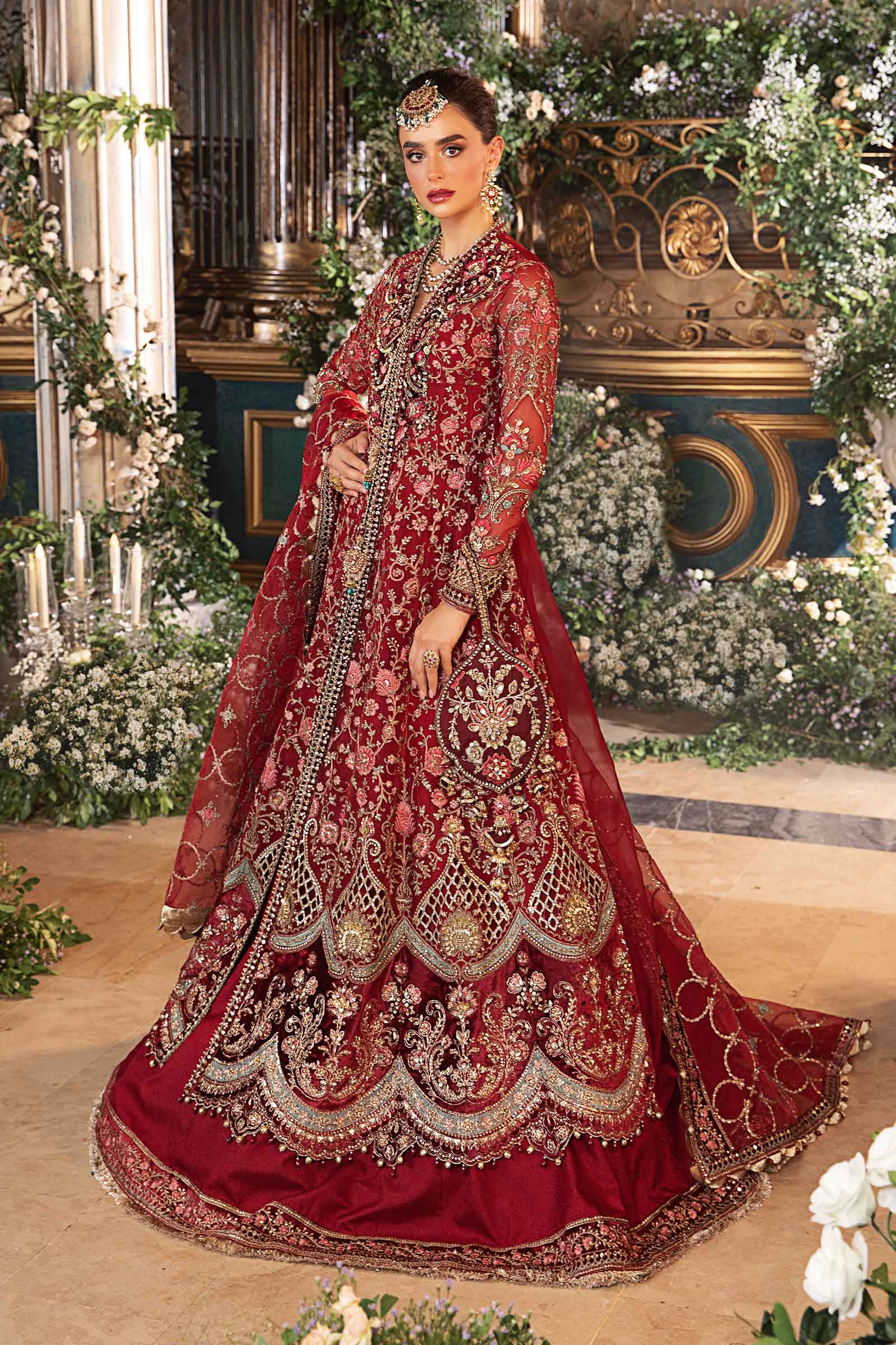 3 Piece Unstitched Embroidered Organza Suit | BD-2908 - Image 4