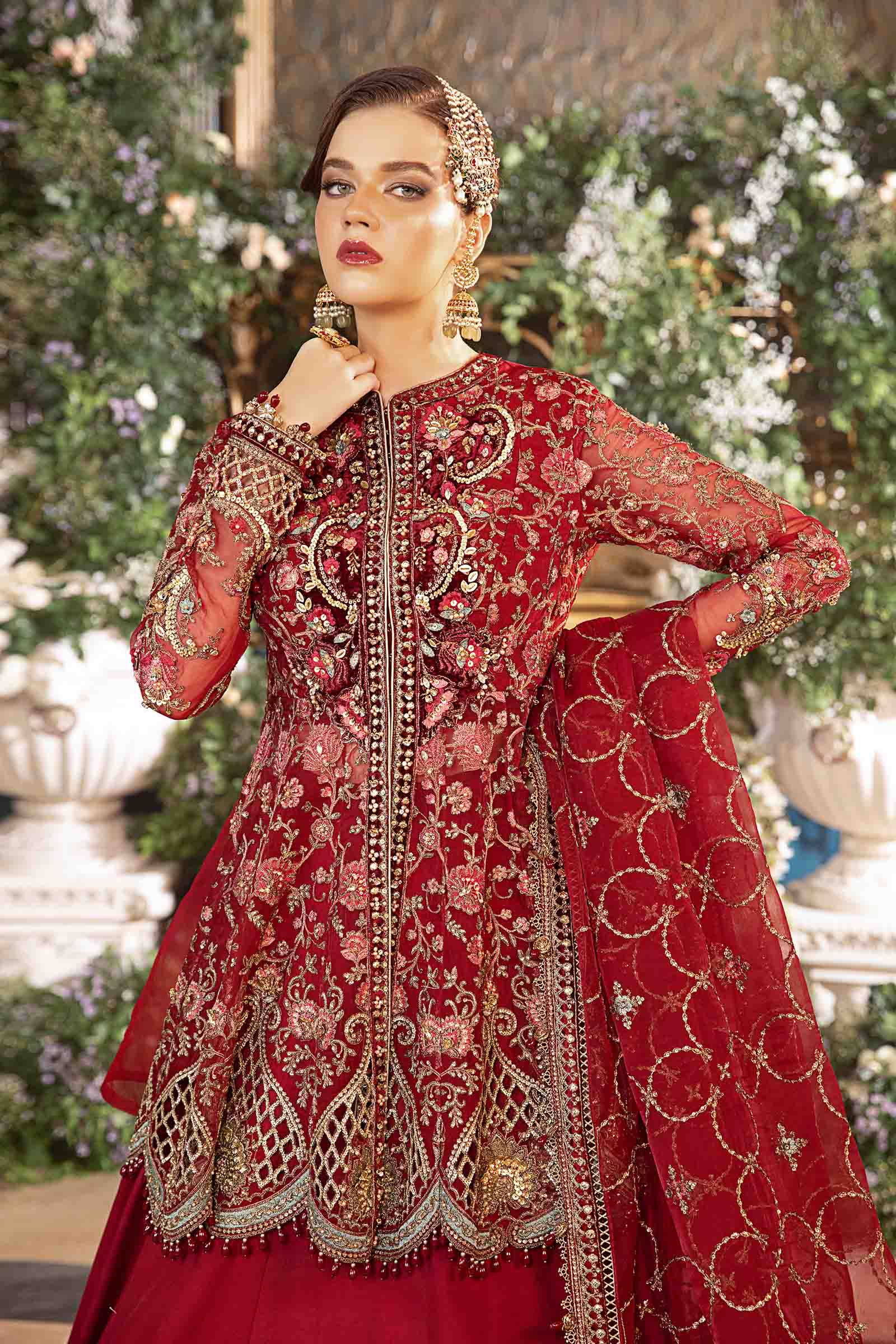 3 Piece Unstitched Embroidered Organza Suit | BD-2908 - Image 5