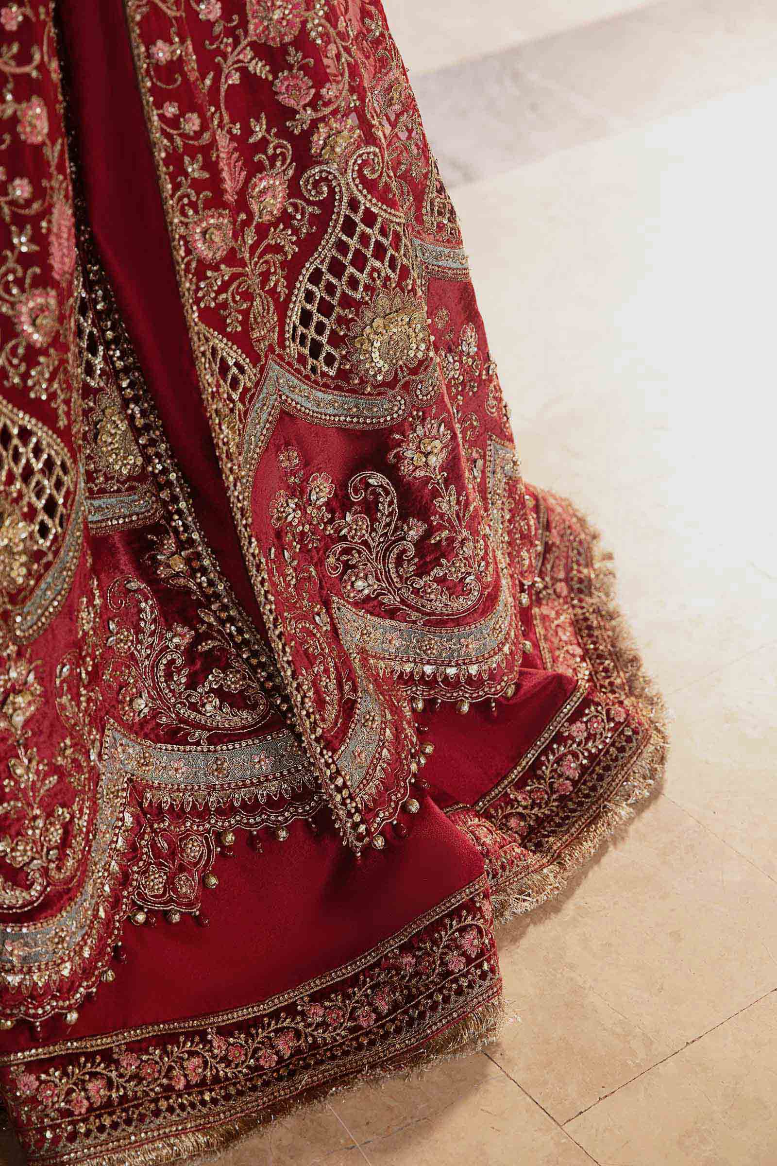 3 Piece Unstitched Embroidered Organza Suit | BD-2908 - Image 6
