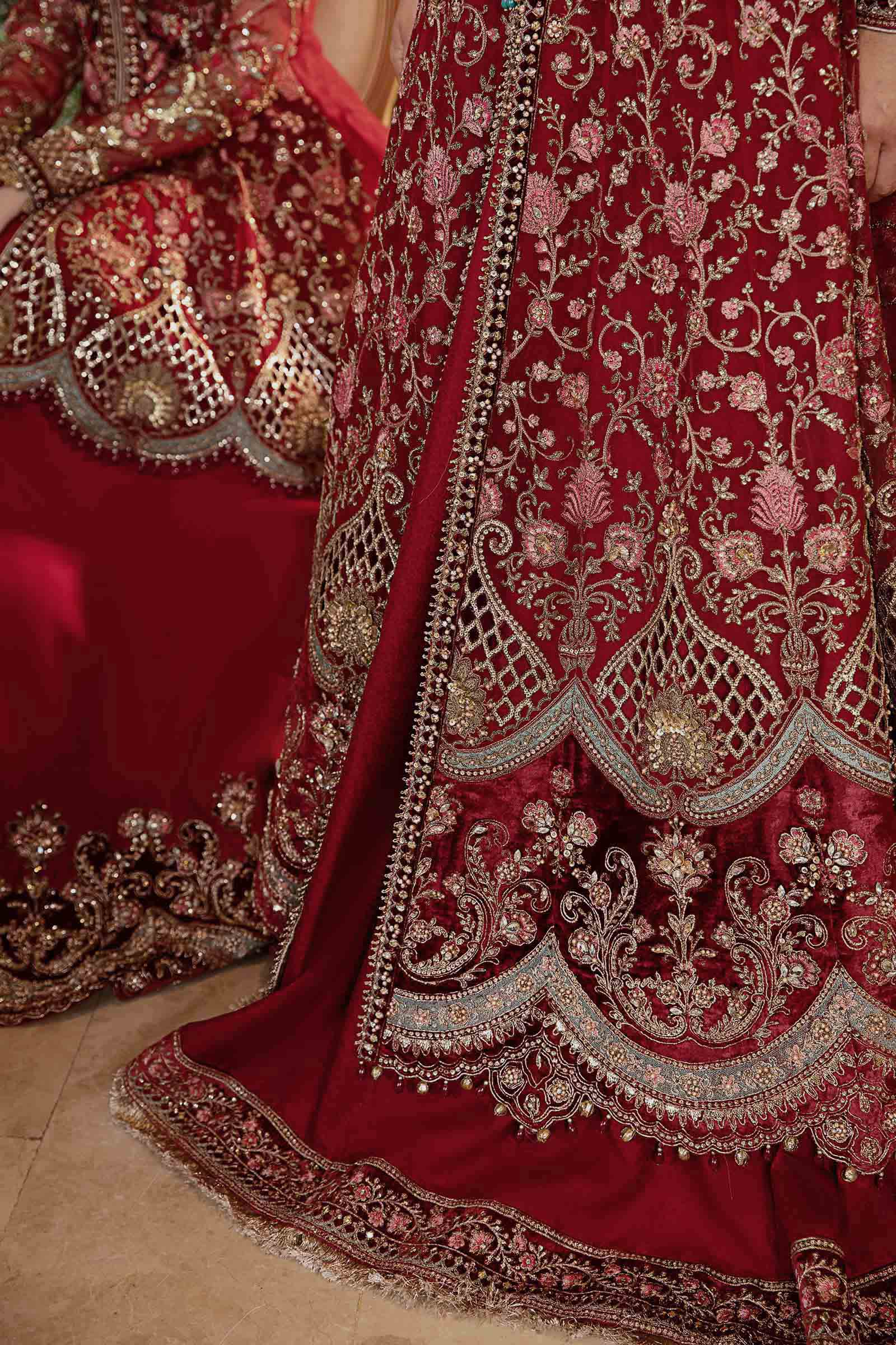 3 Piece Unstitched Embroidered Organza Suit | BD-2908 - Image 8