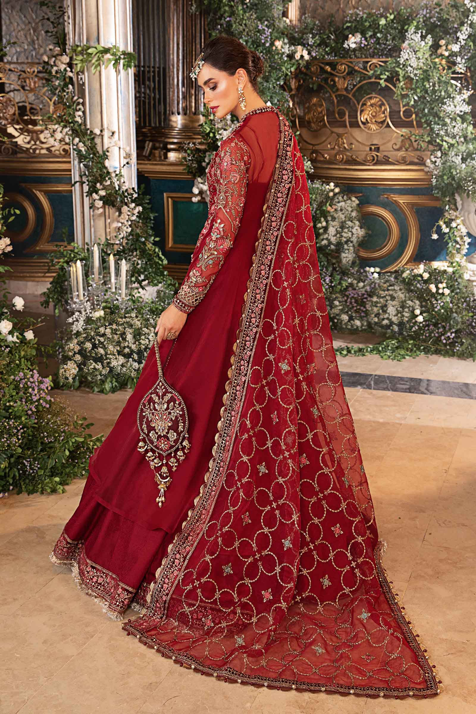 3 Piece Unstitched Embroidered Organza Suit | BD-2908 - Image 9