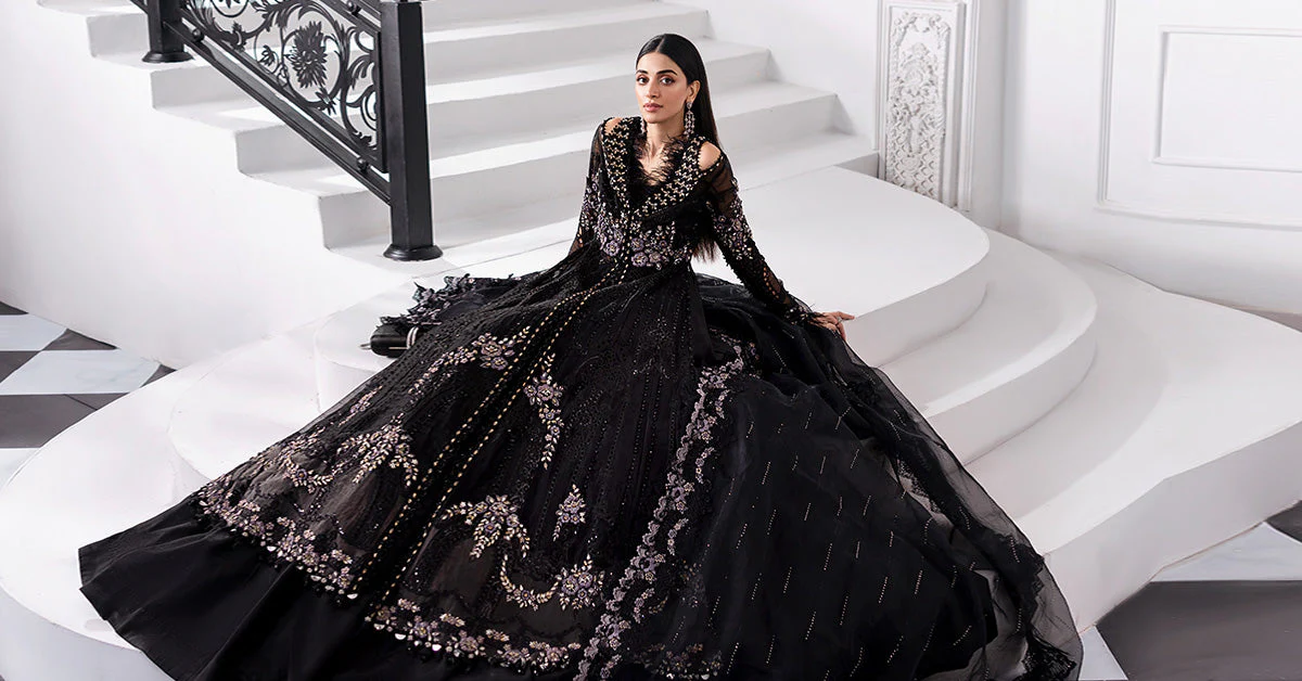 3 Piece Unstitched Embroidered Organza Suit | BD-3004 - Image 17