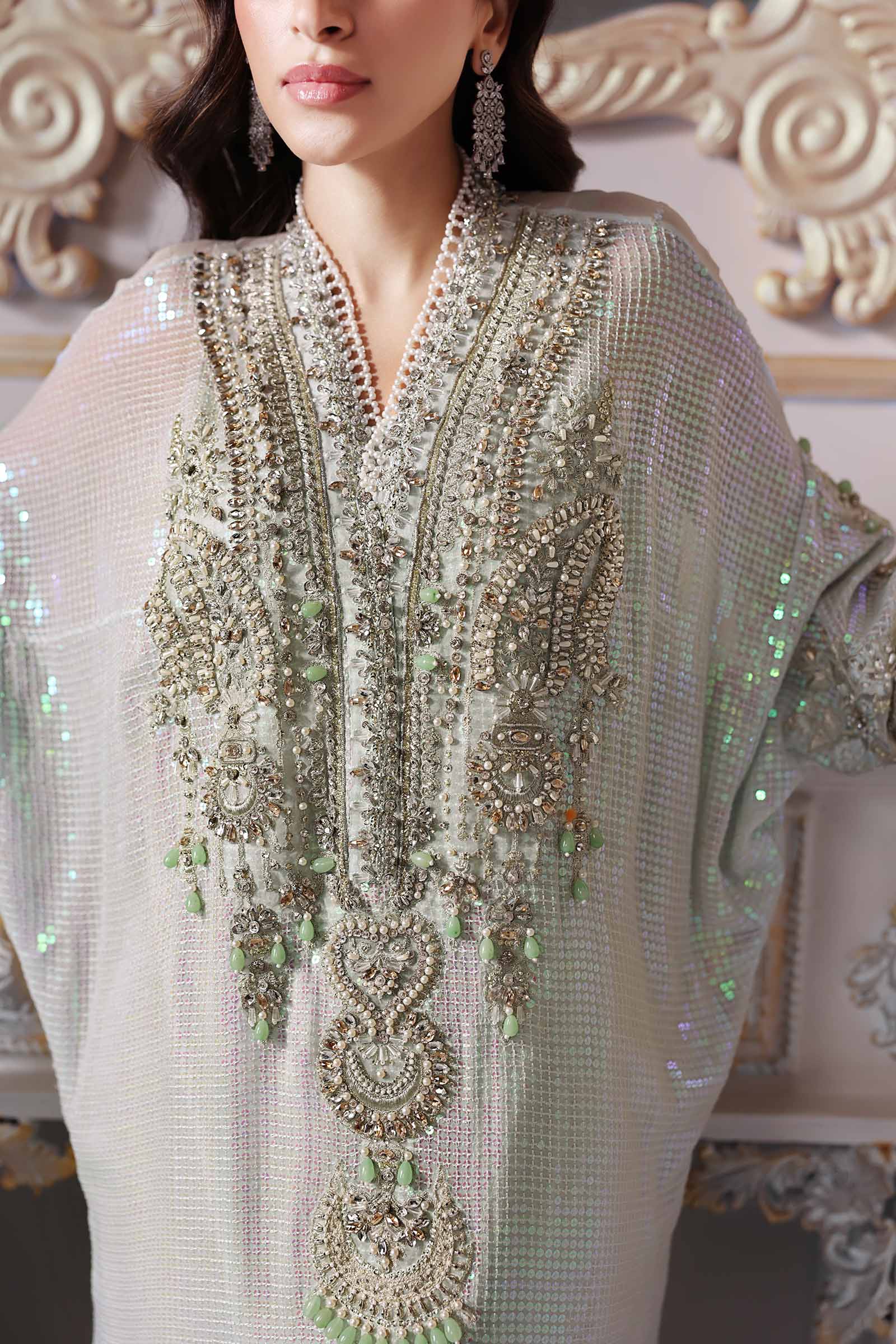 3 Piece Unstitched Embroidered Chiffon Suit | BD-3005 - Image 11