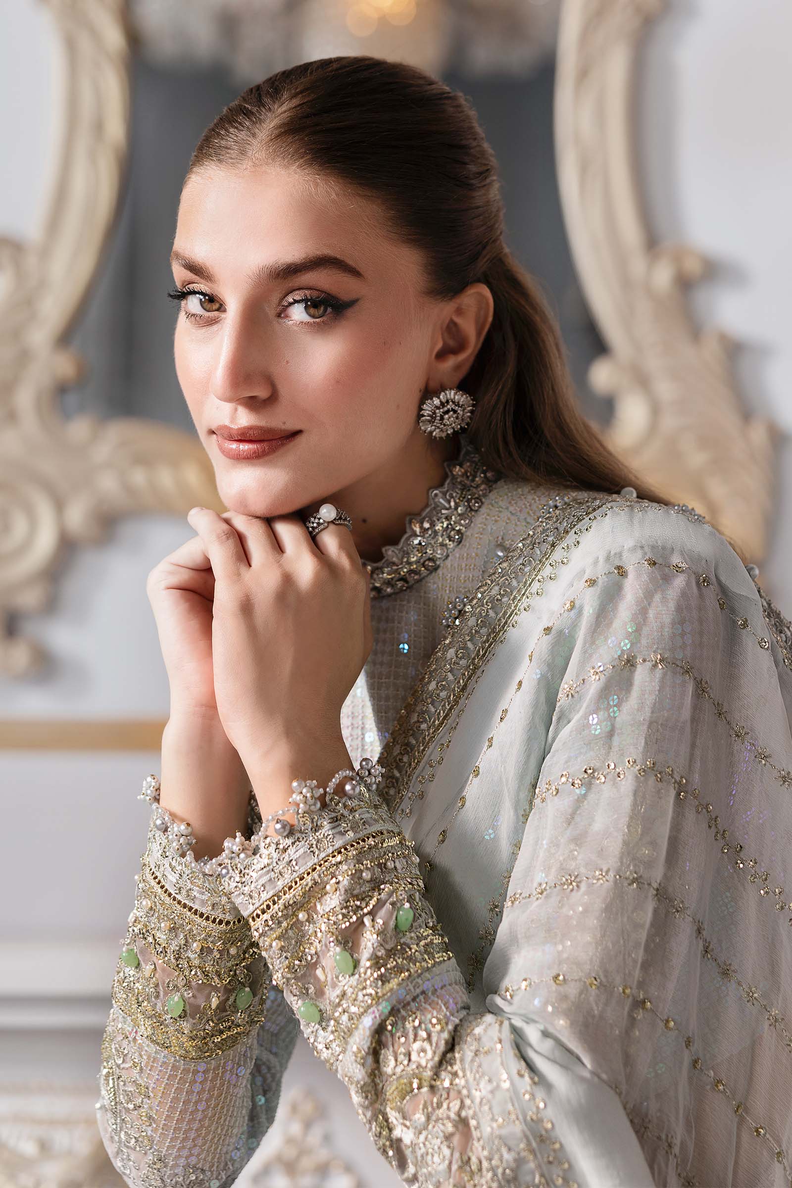 3 Piece Unstitched Embroidered Chiffon Suit | BD-3005 - Image 13