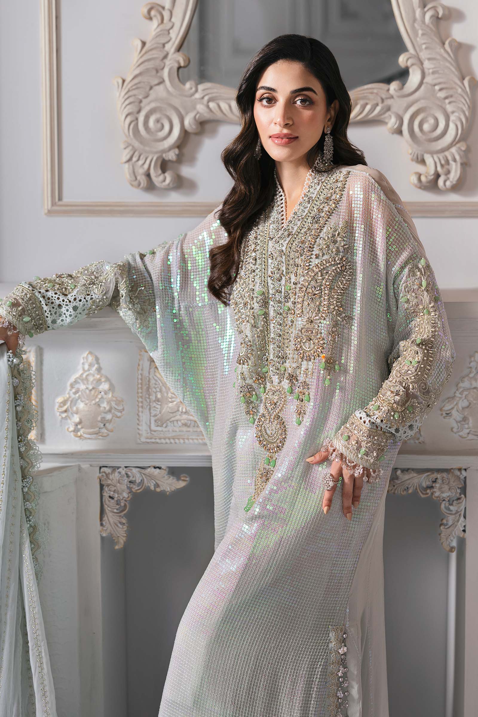 3 Piece Unstitched Embroidered Chiffon Suit | BD-3005 - Image 15