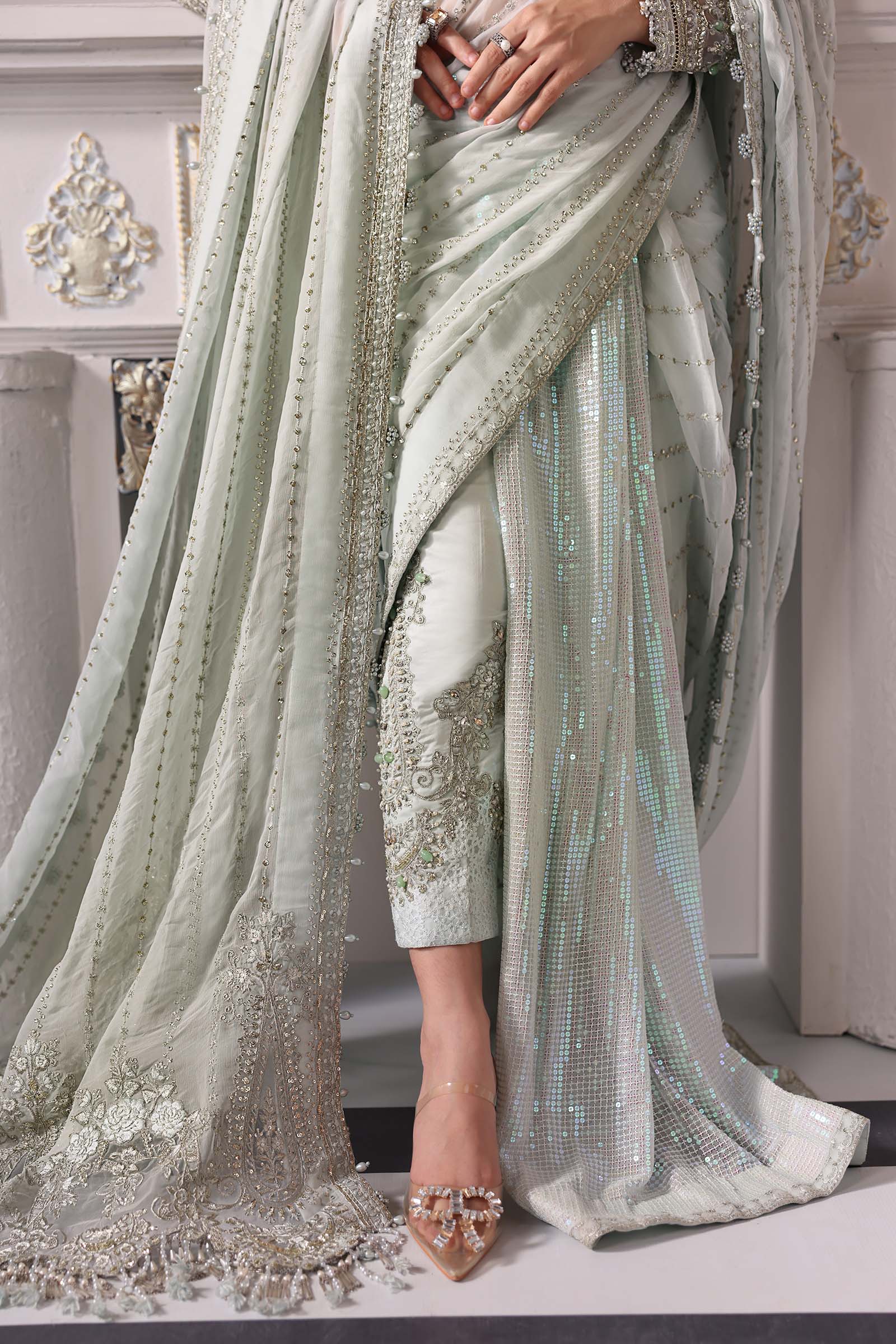 3 Piece Unstitched Embroidered Chiffon Suit | BD-3005 - Image 16